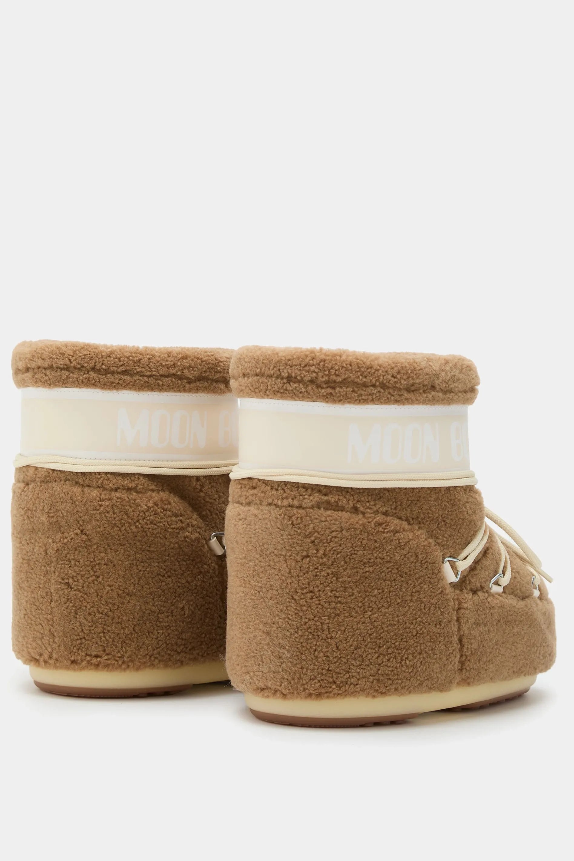 Brązowe śniegowce futerkowe MB ICON LOW FLEECE