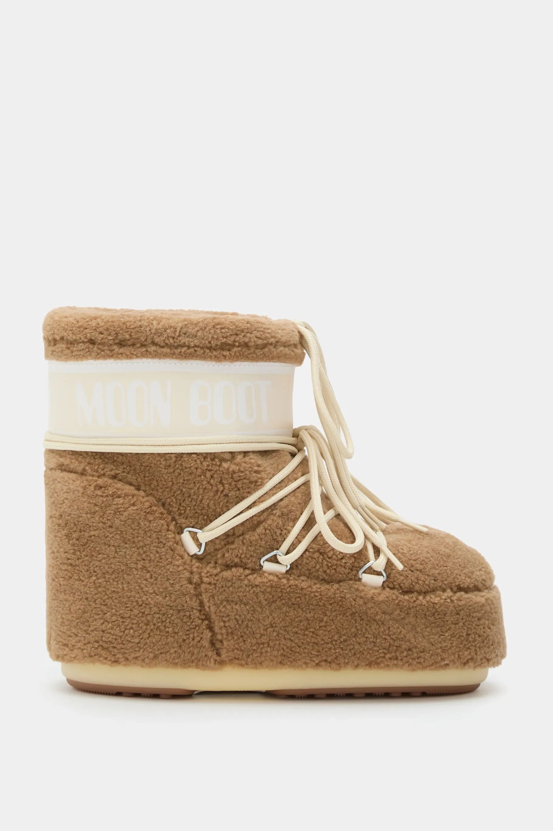 Brązowe śniegowce futerkowe MB ICON LOW FLEECE