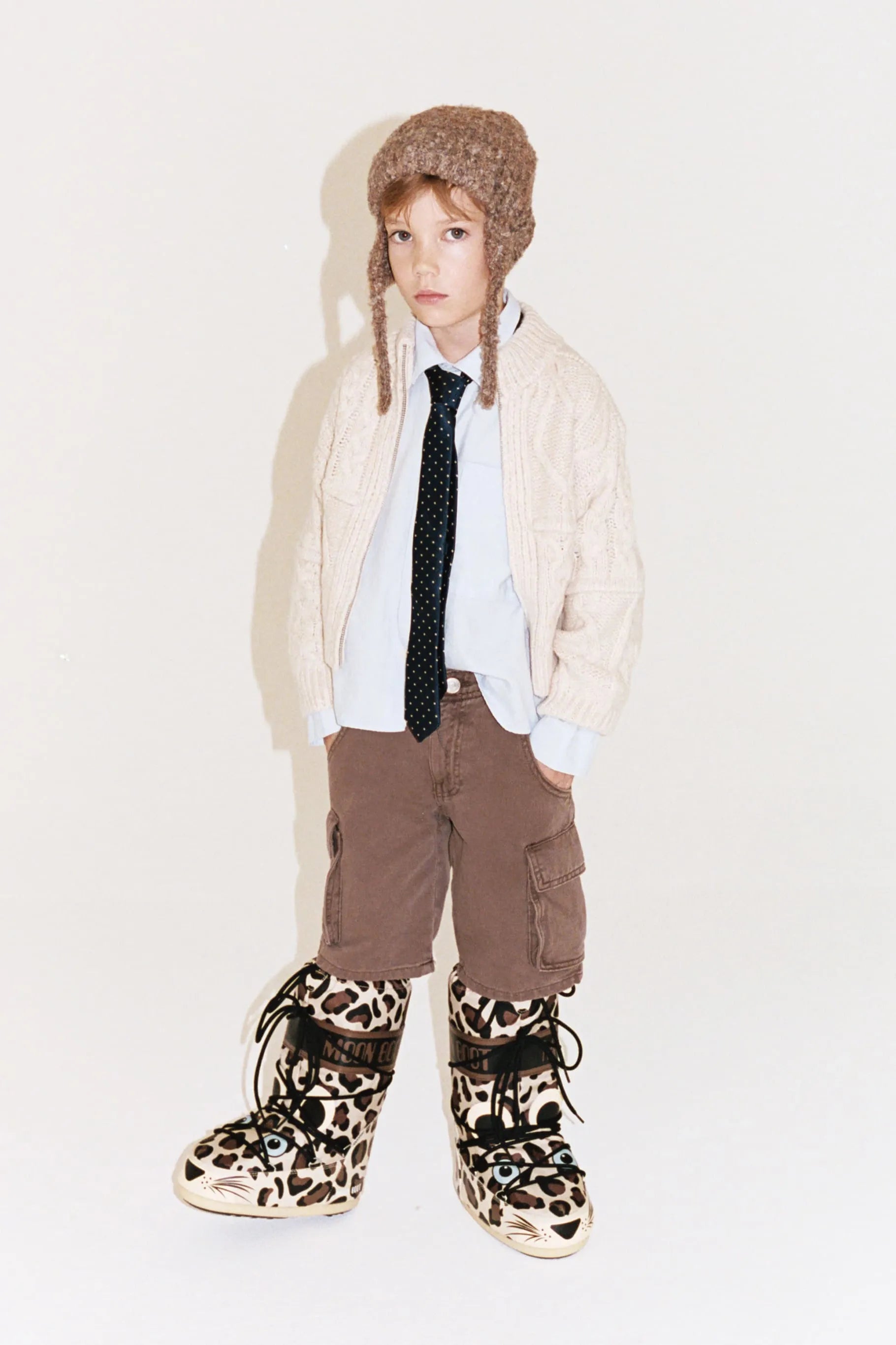 Dziecięce śniegowce leopard MB ICON ANIMAL