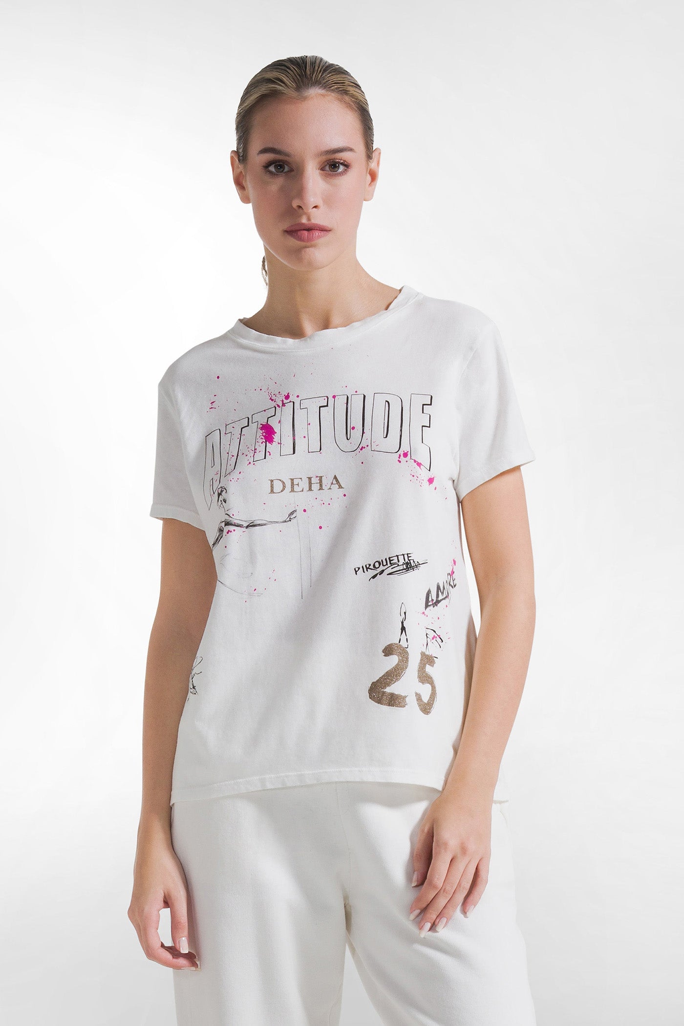 Biały t-shirt damski