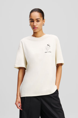 T-shirt damski Klxjp Oversized Karl T-Shirt