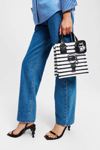 Torebka damska Ikon Nylon Stripes Sm Sq Tote