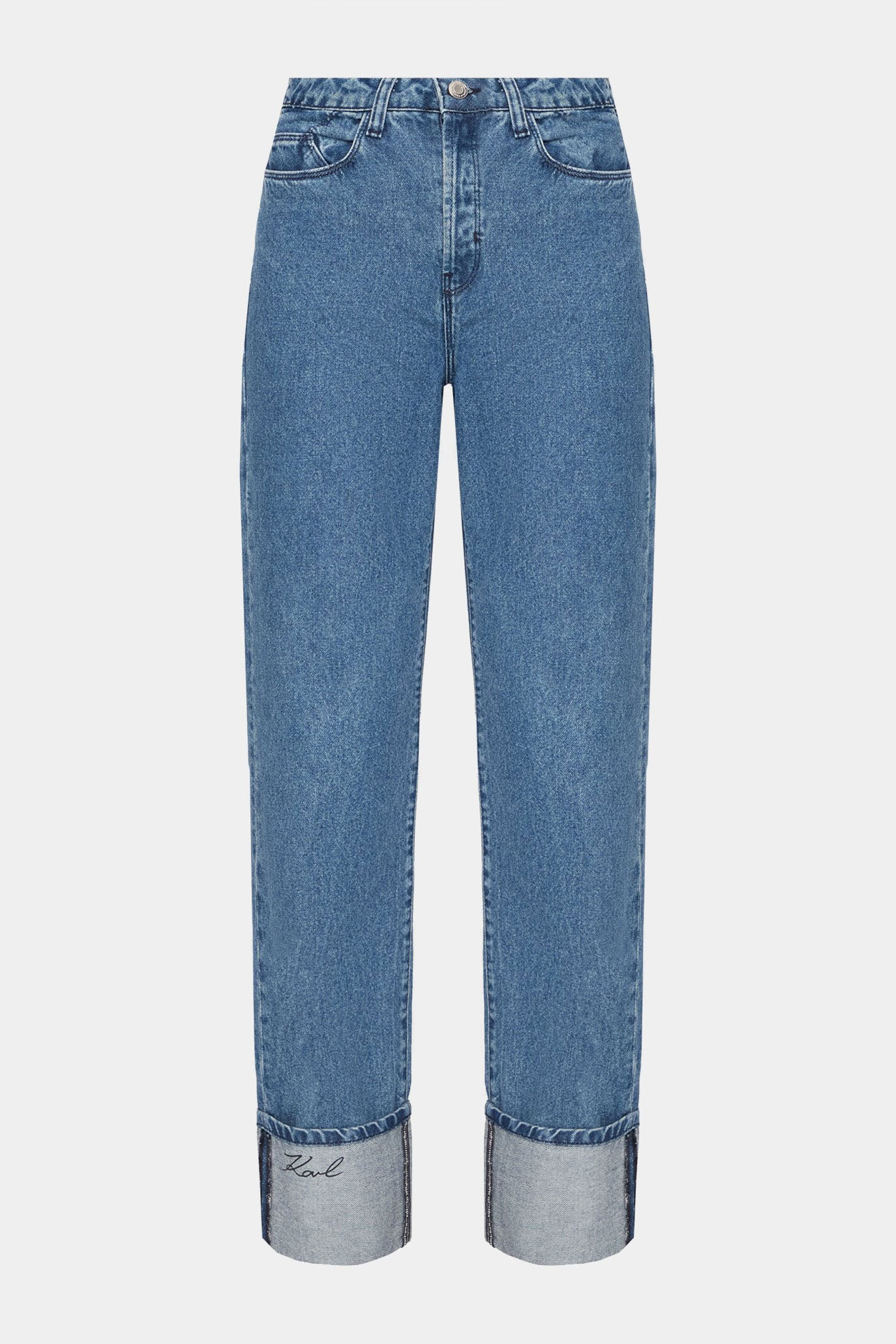 Jeansy damskie Cuffed Straight