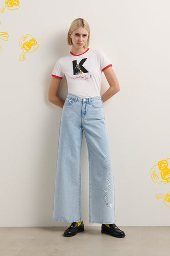 Jeansy z szerokimi nogawkami Disney x KL