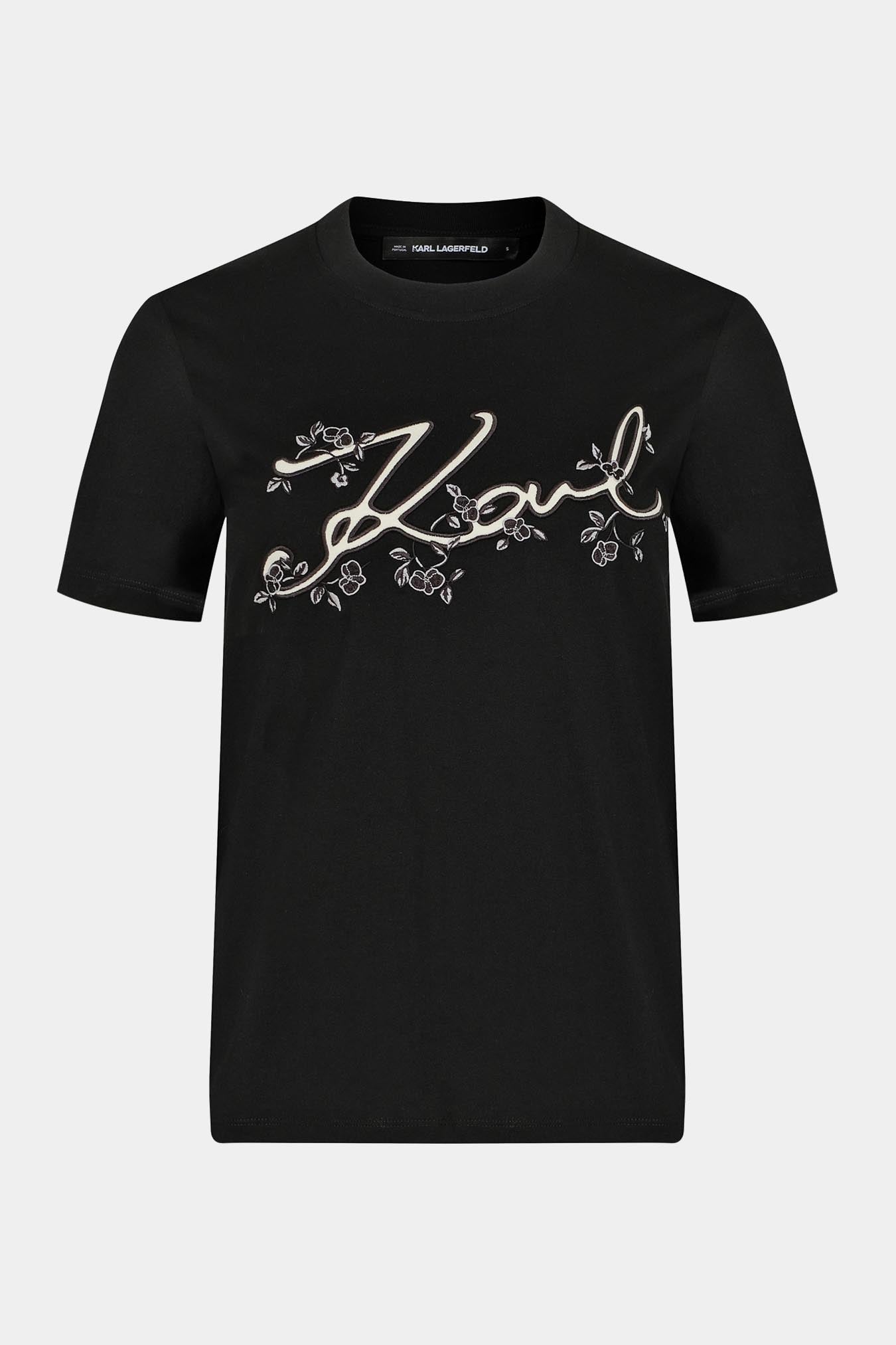 Czarny t-shirt damski Orchid Logo
