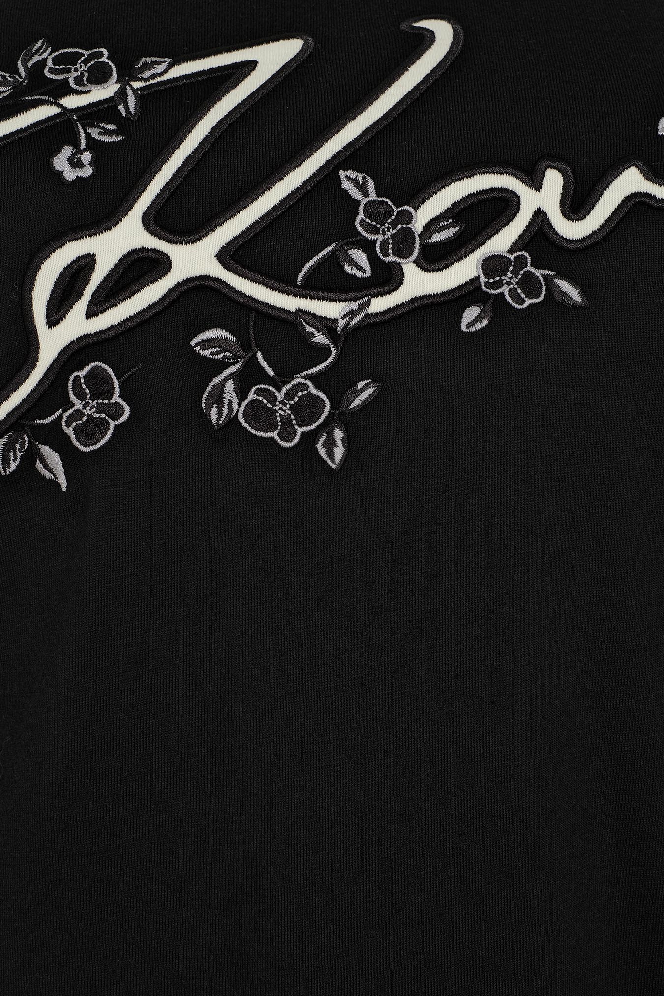Czarny t-shirt damski Orchid Logo