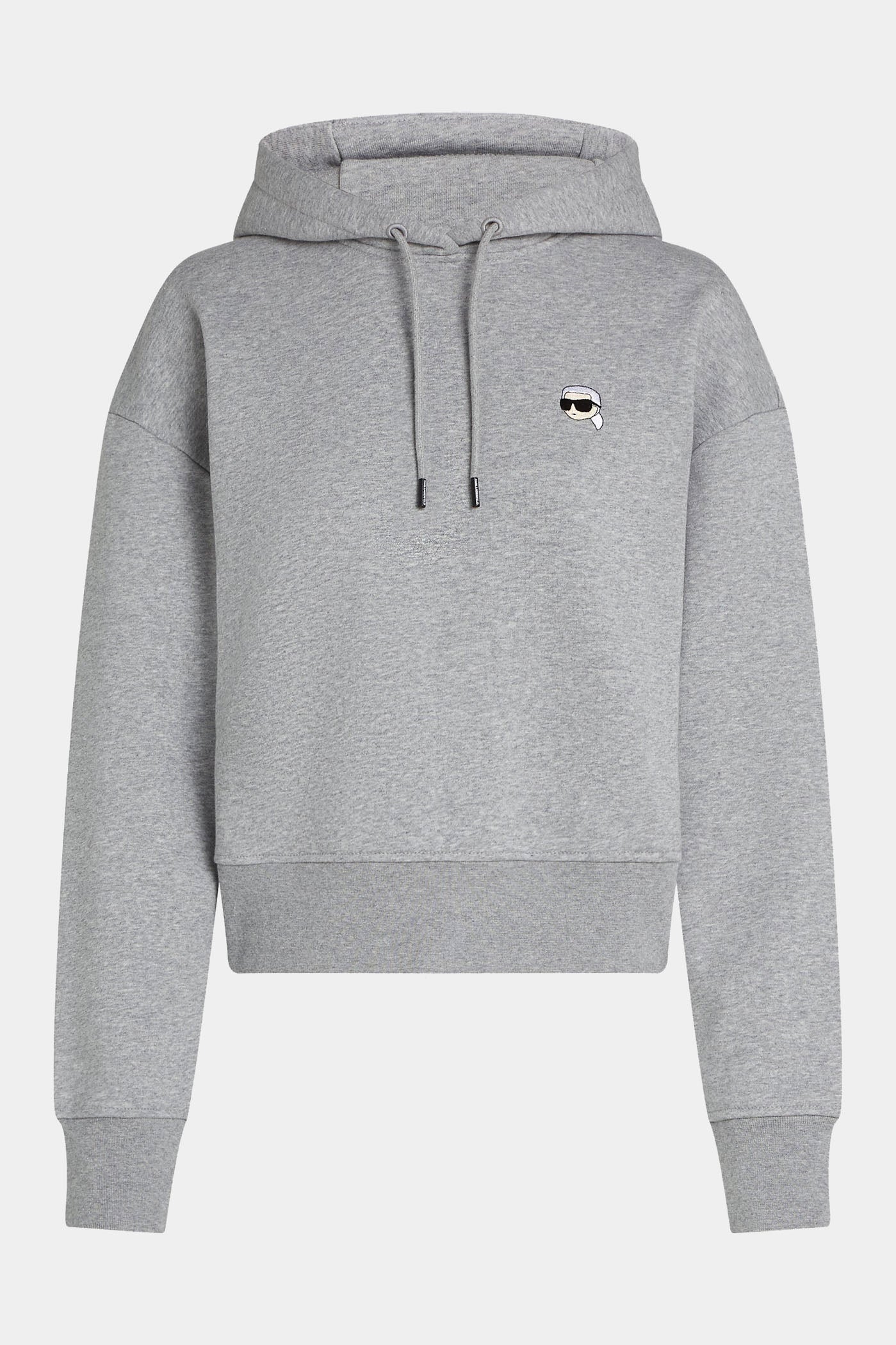 Szara bluza z kapturem Ikon Patch