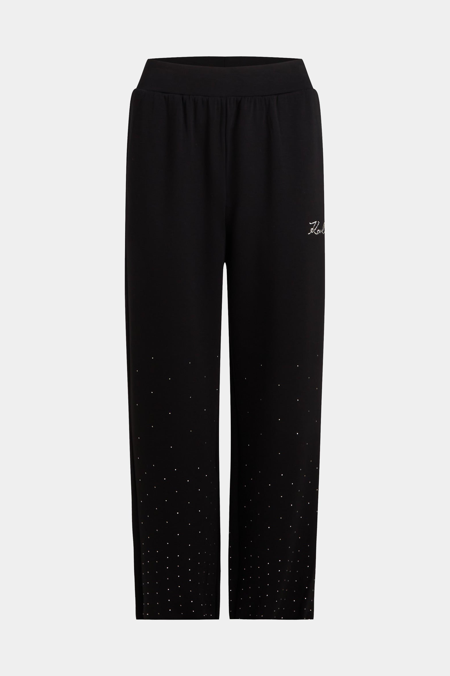 Czarne spodnie dresowe Rhinestone