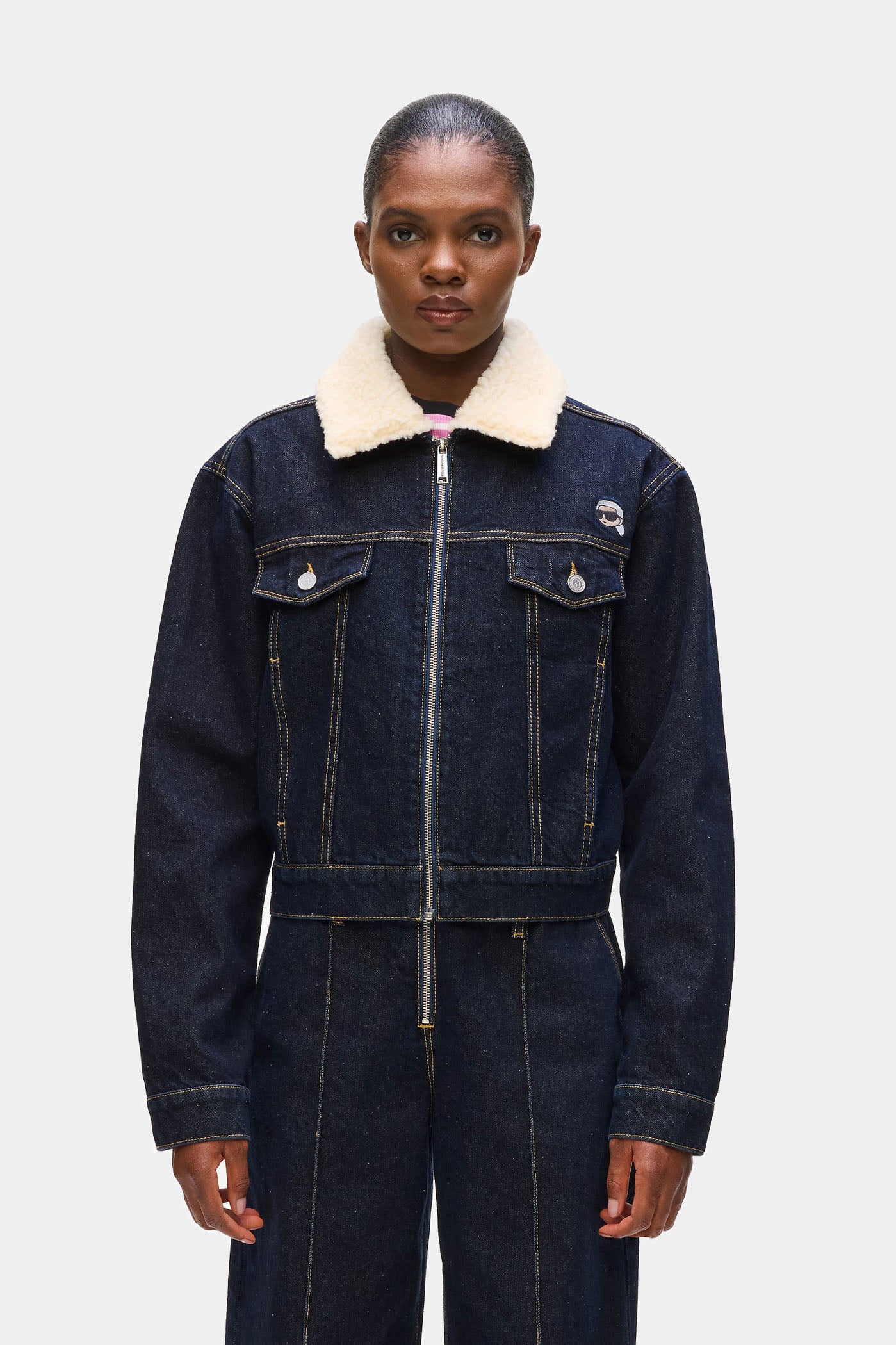 Jeansowa kurtka Ikon patch