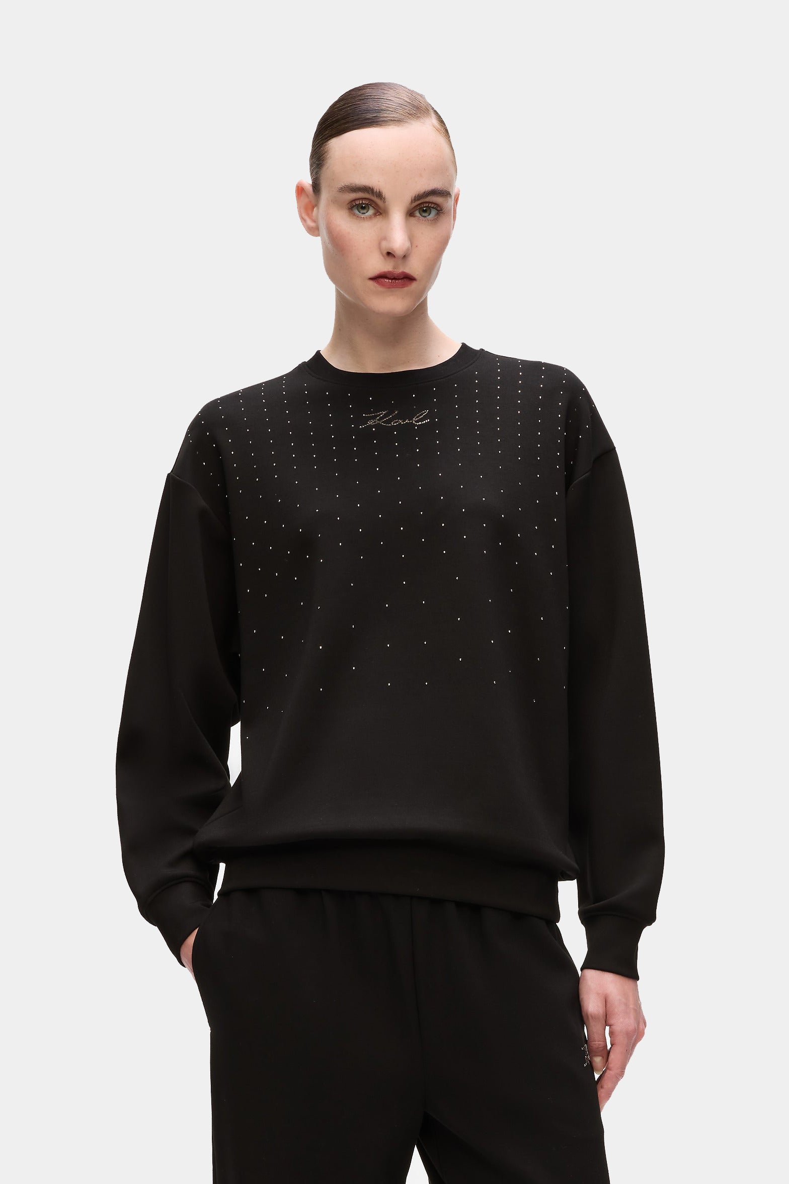 Czarna bluza Rhinestone Rain