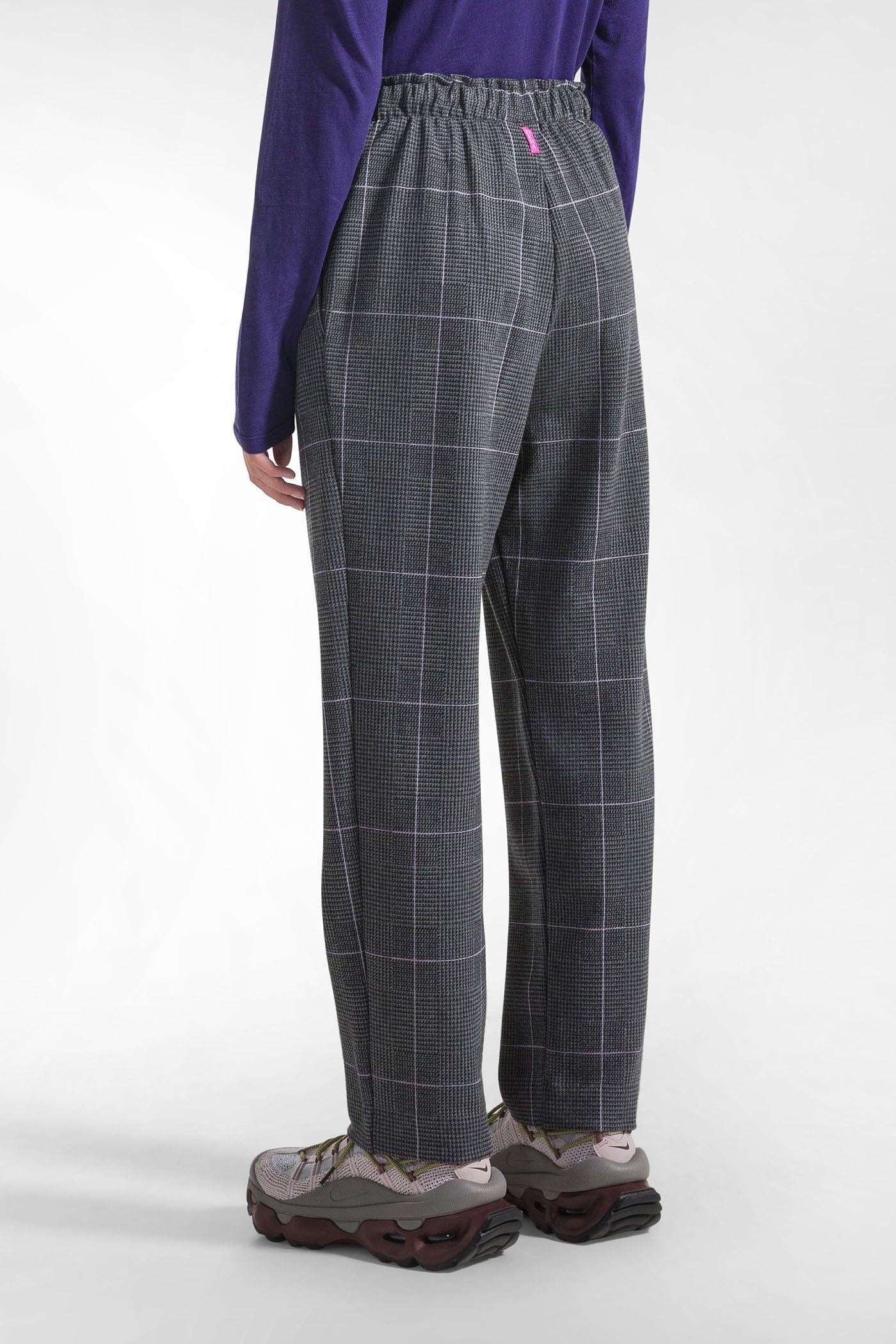 Szare spodnie żakardowe