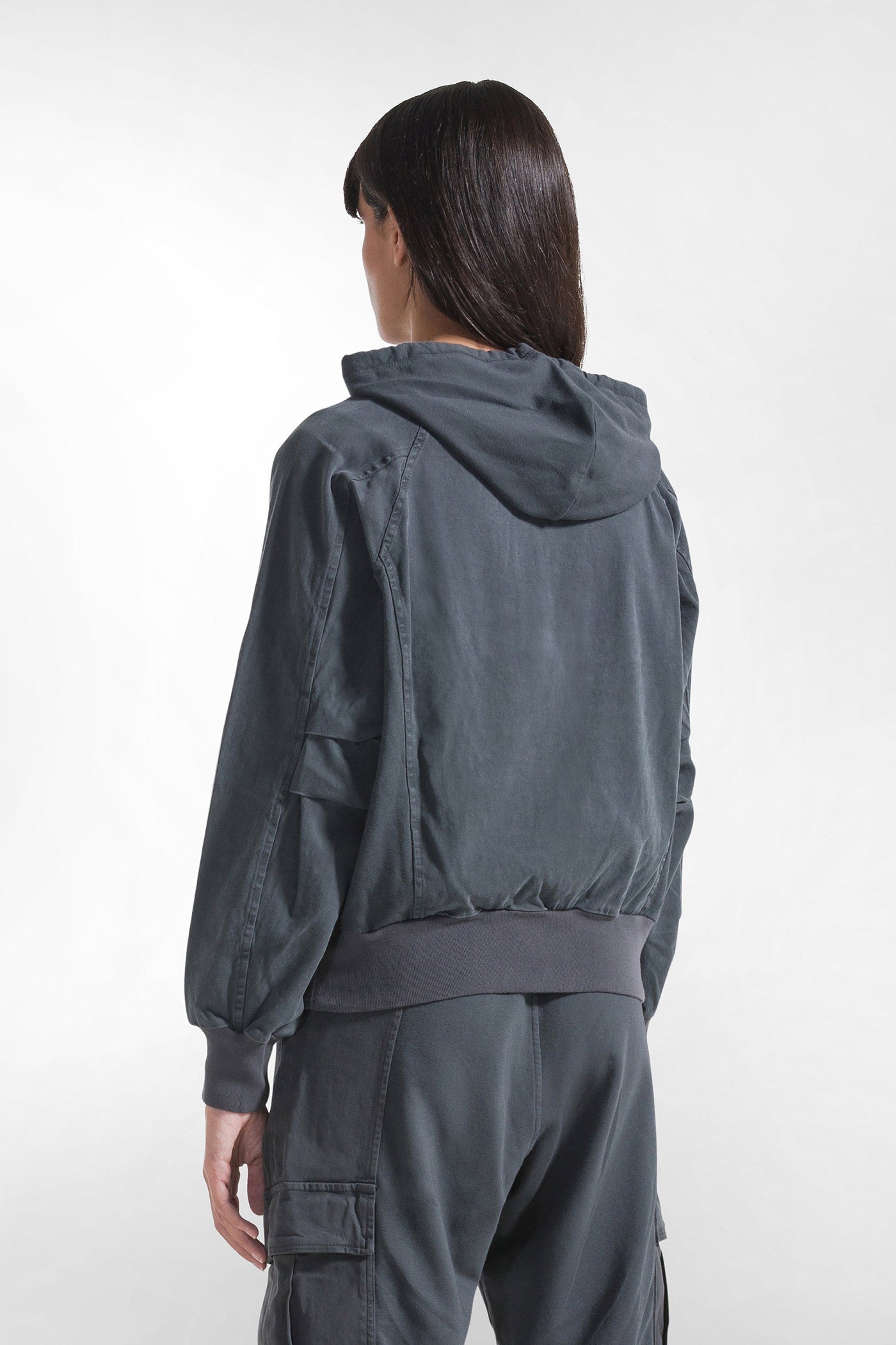 Bluza damska z miękkiego twilu na zamek