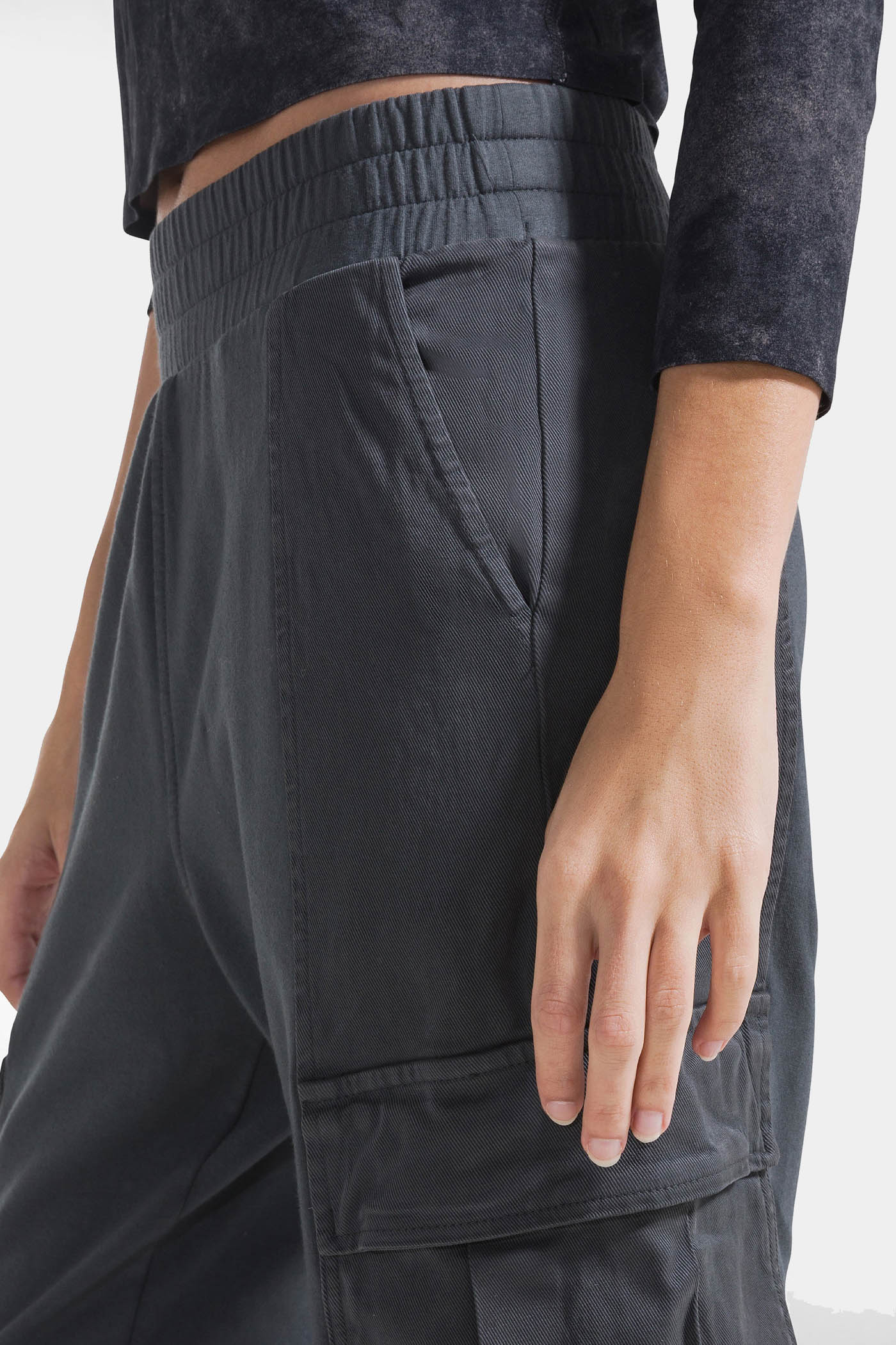 Spodnie cargo z twillu