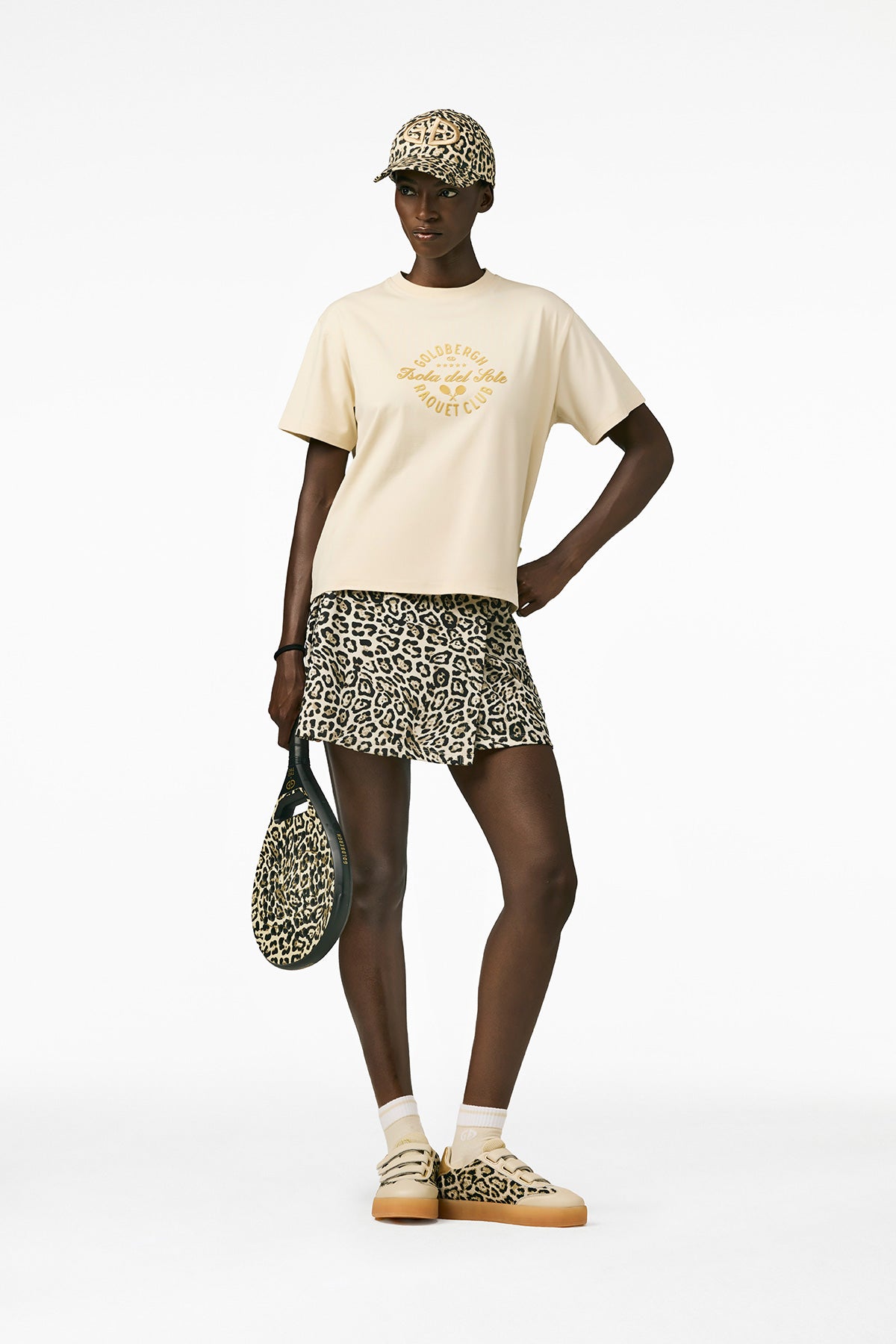 Jasnobeżowy T-shirt AURELIA short sleeve top