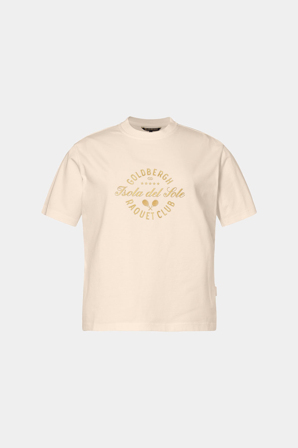 Jasnobeżowy T-shirt AURELIA short sleeve top