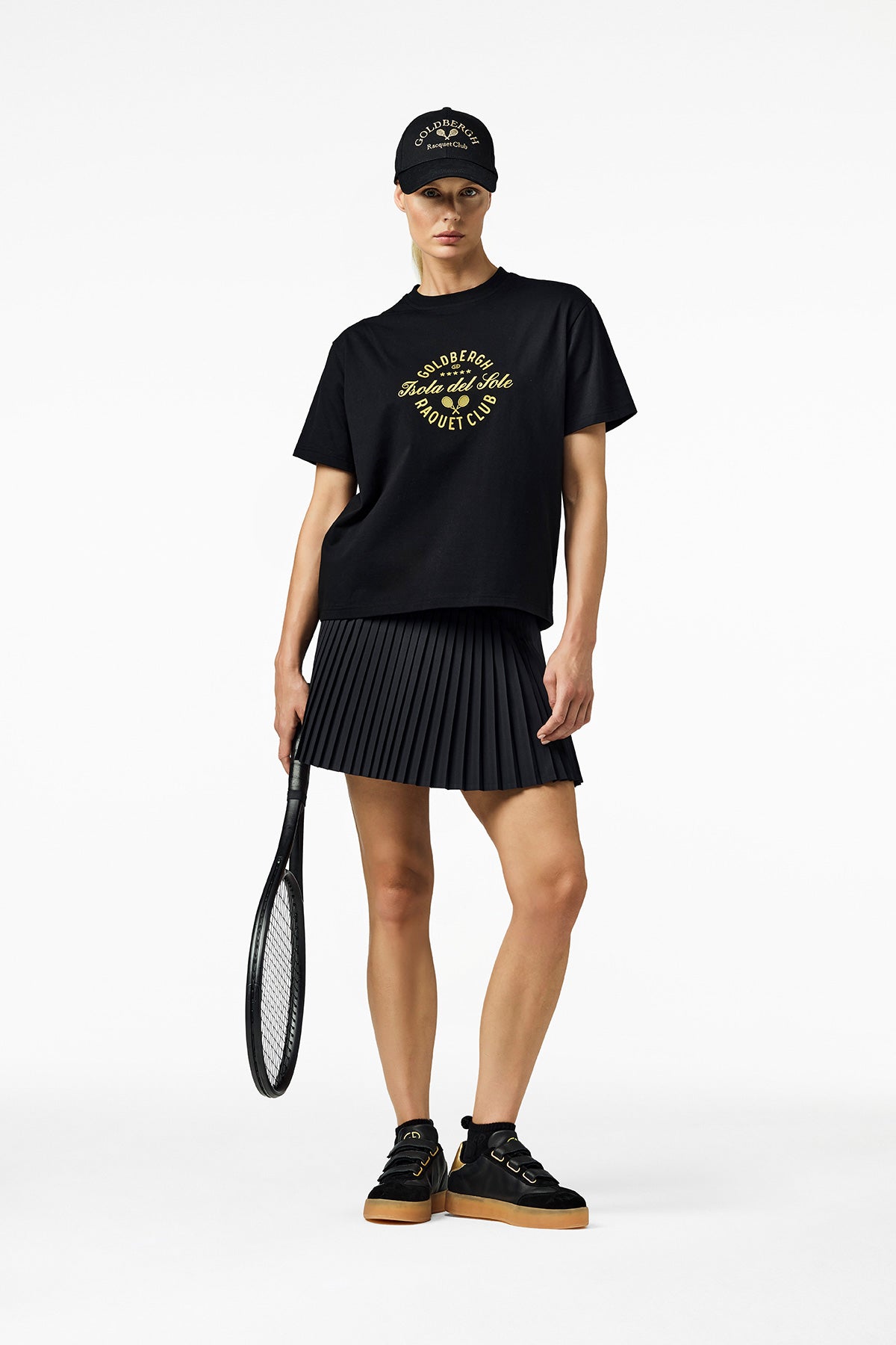 Czarny T-shirt AURELIA short sleeve top