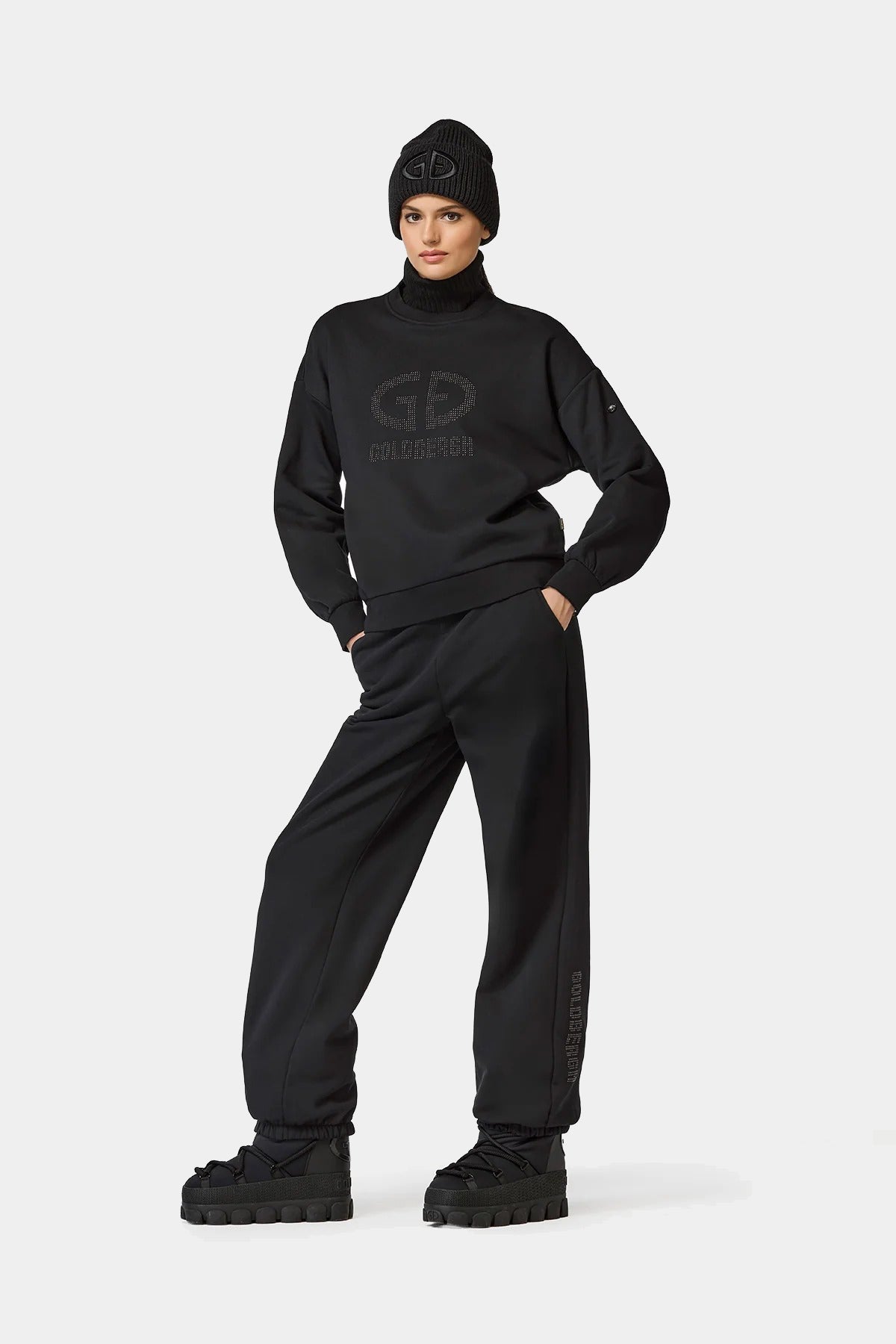 Czarna bluza damska ALESSANDRA crew neck sweater