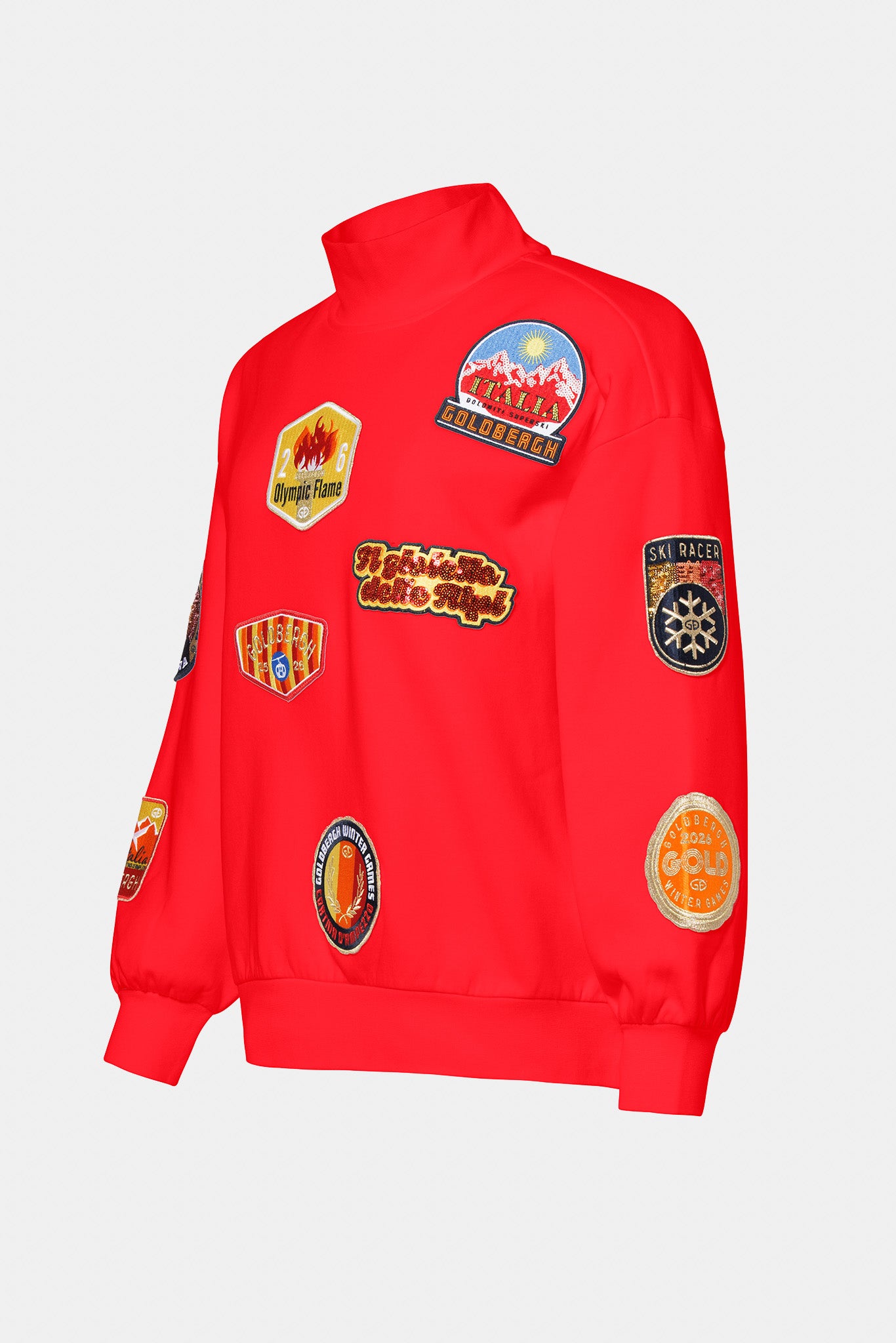 Women's sweatshirt with patches ROMA red