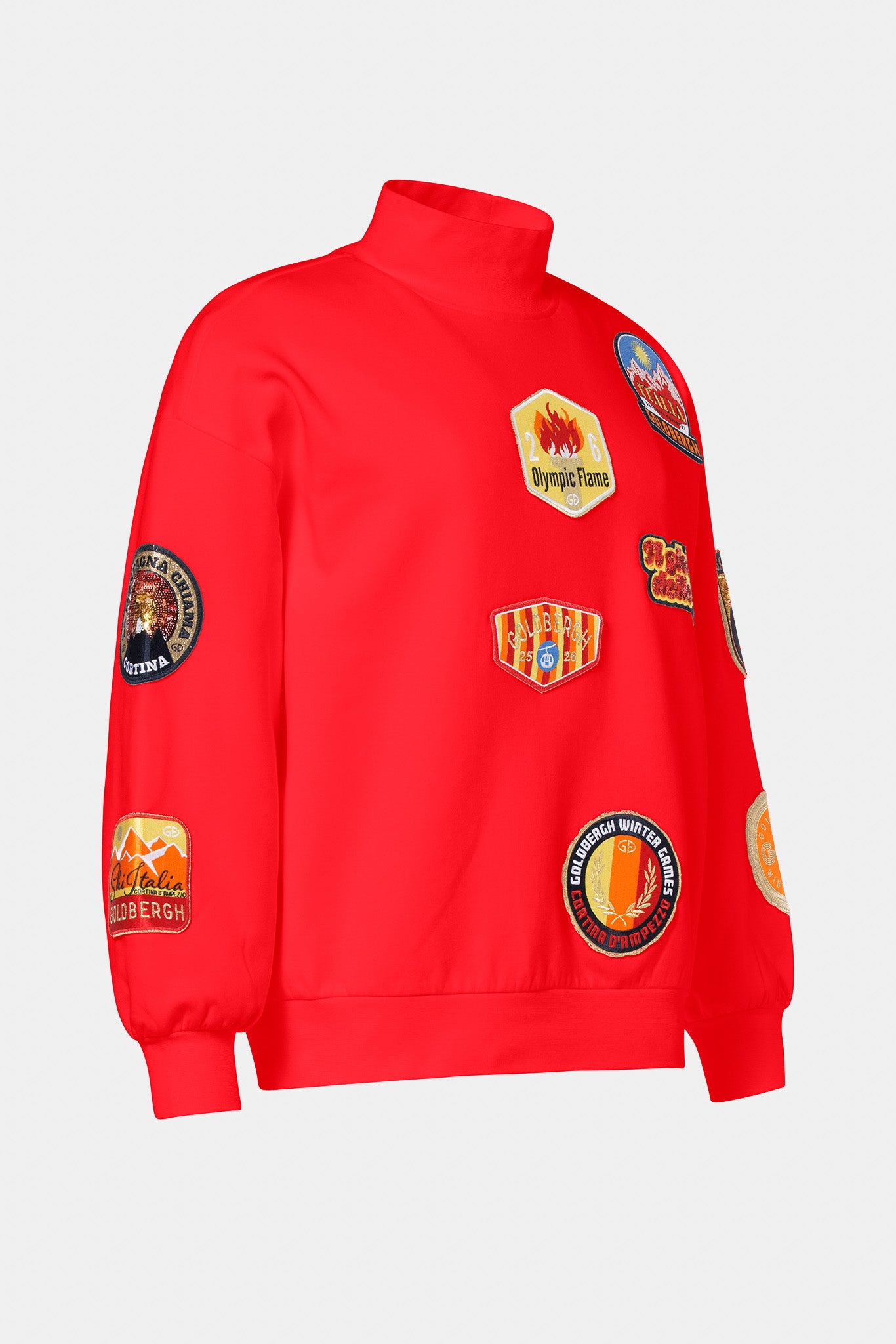 Women's sweatshirt with patches ROMA red