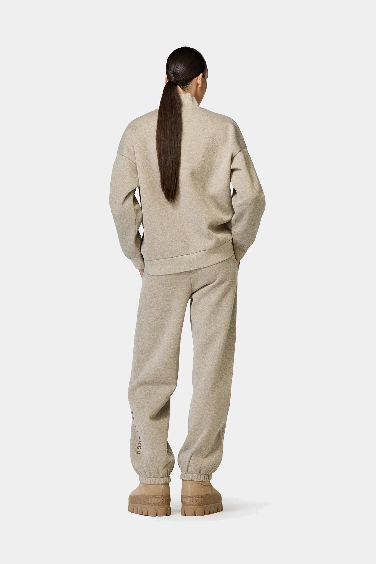 Szara bluza damska z golfem SIZZLE turtle neck sweater