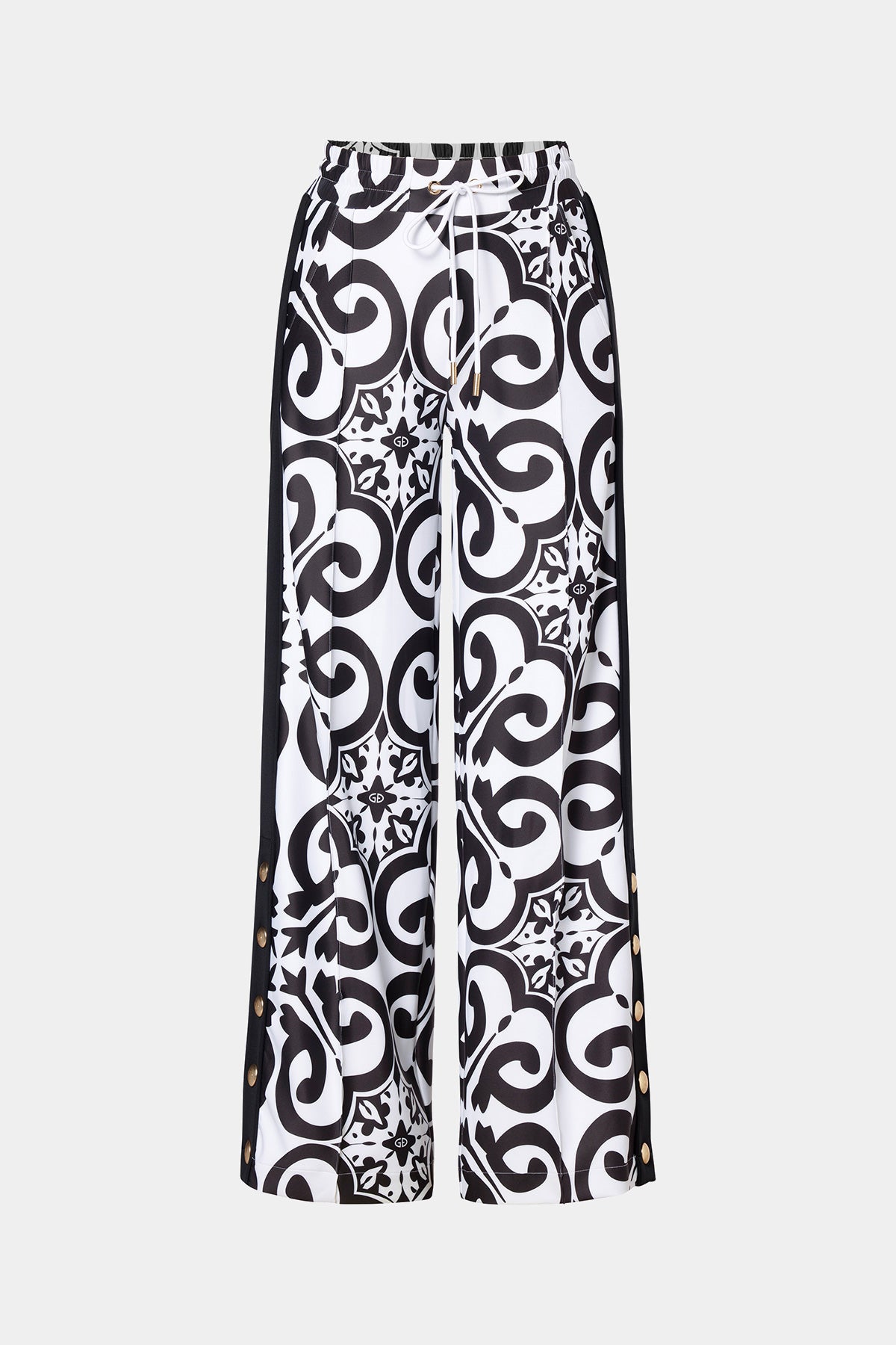 Czarno białe spodnie ALISIA track pants