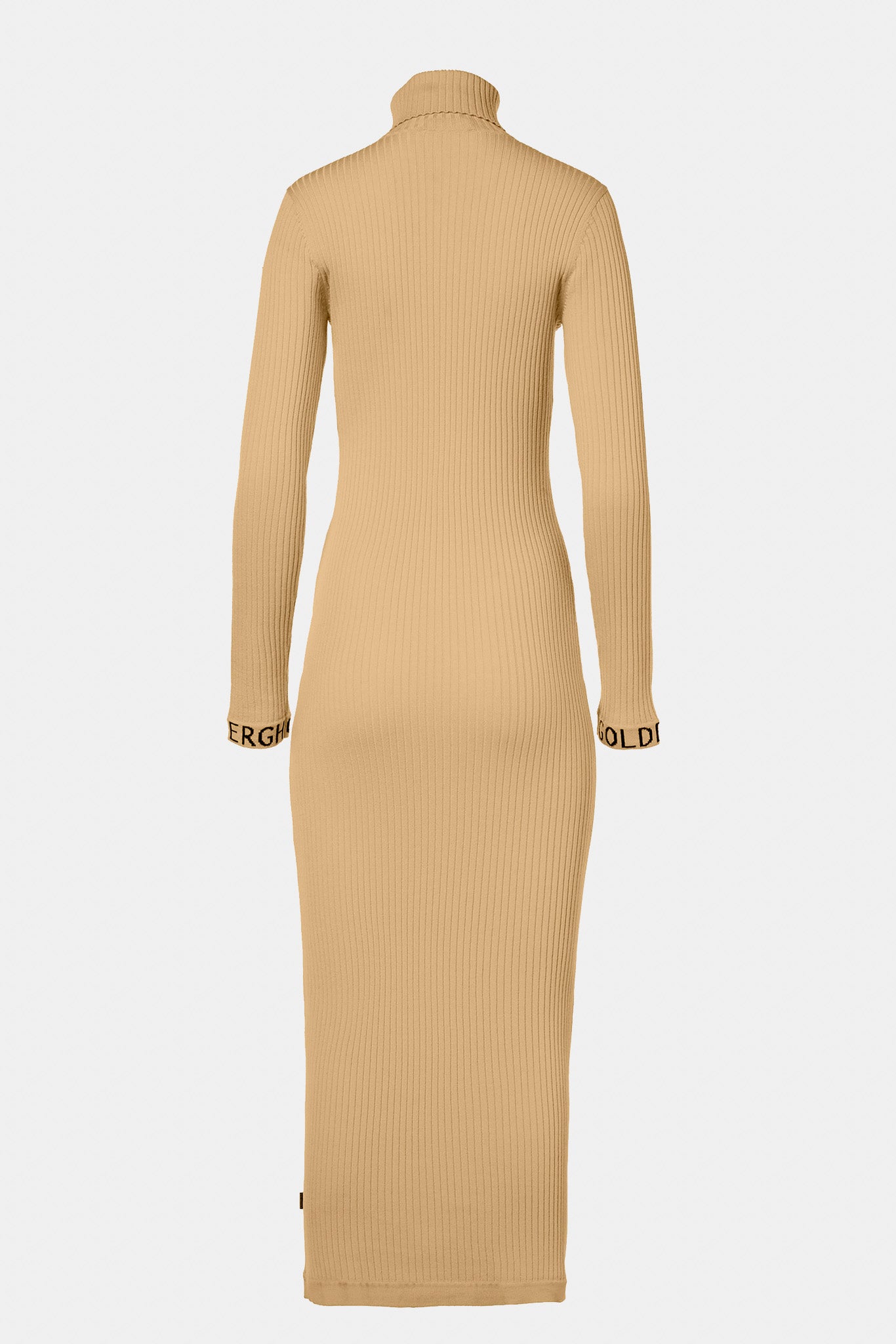 Karmelowa sukienka damska MIREILLE long sleeve knit dress