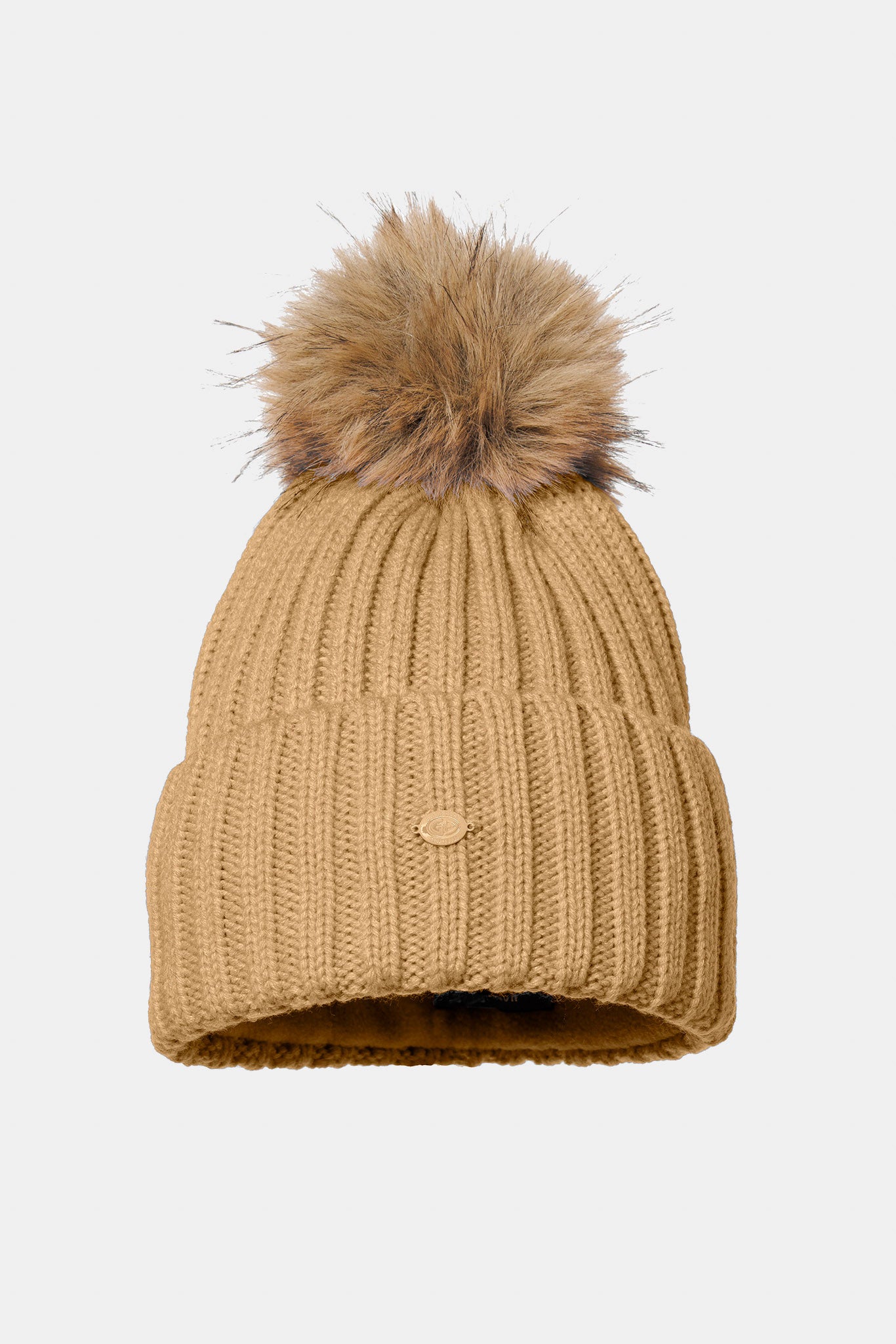 Karmelowa czapka damska UNA beanie