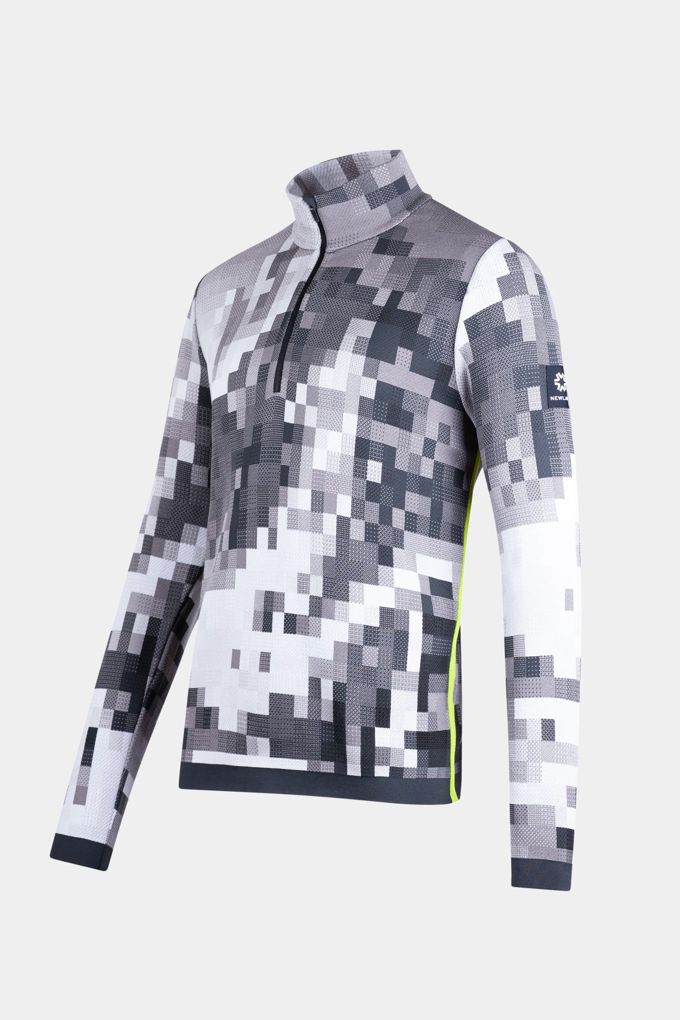 Męski golf 1/2 zip szary print Elverum