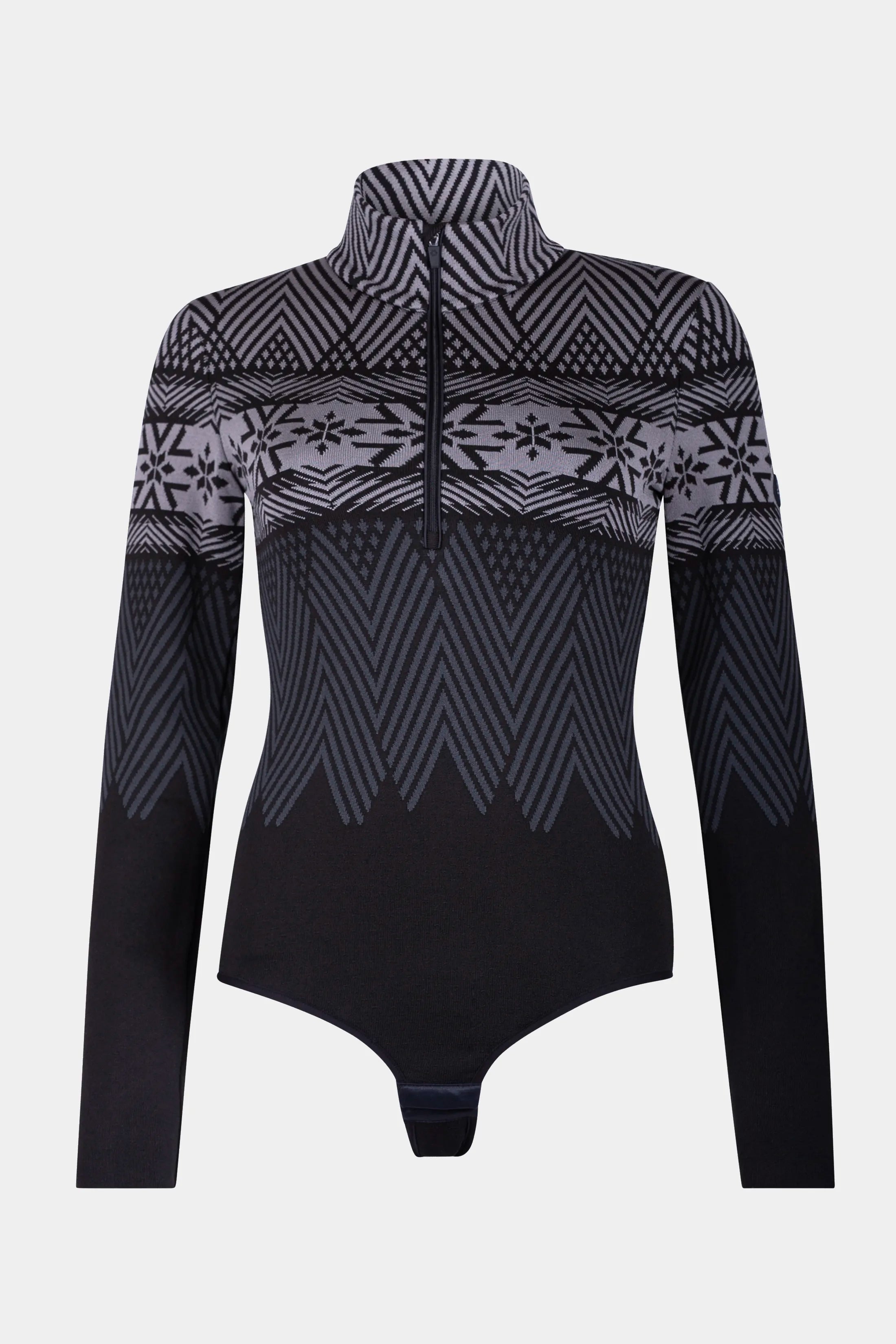 Czarne body z golfem 1/2 zip Aspen