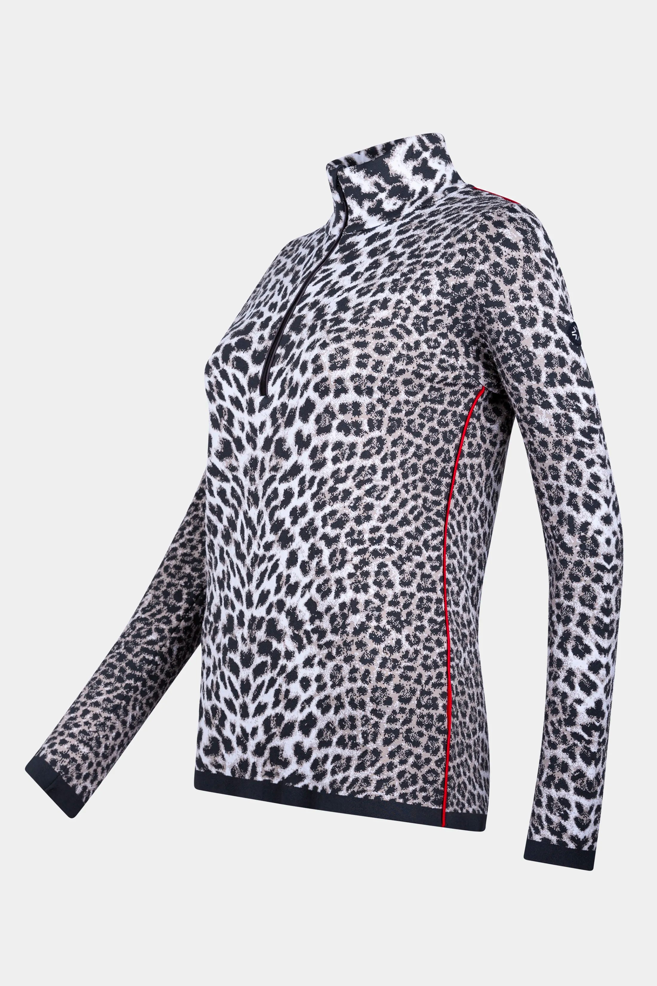 Damski golf 1/2 zip Girdwood w zwierzęcy print