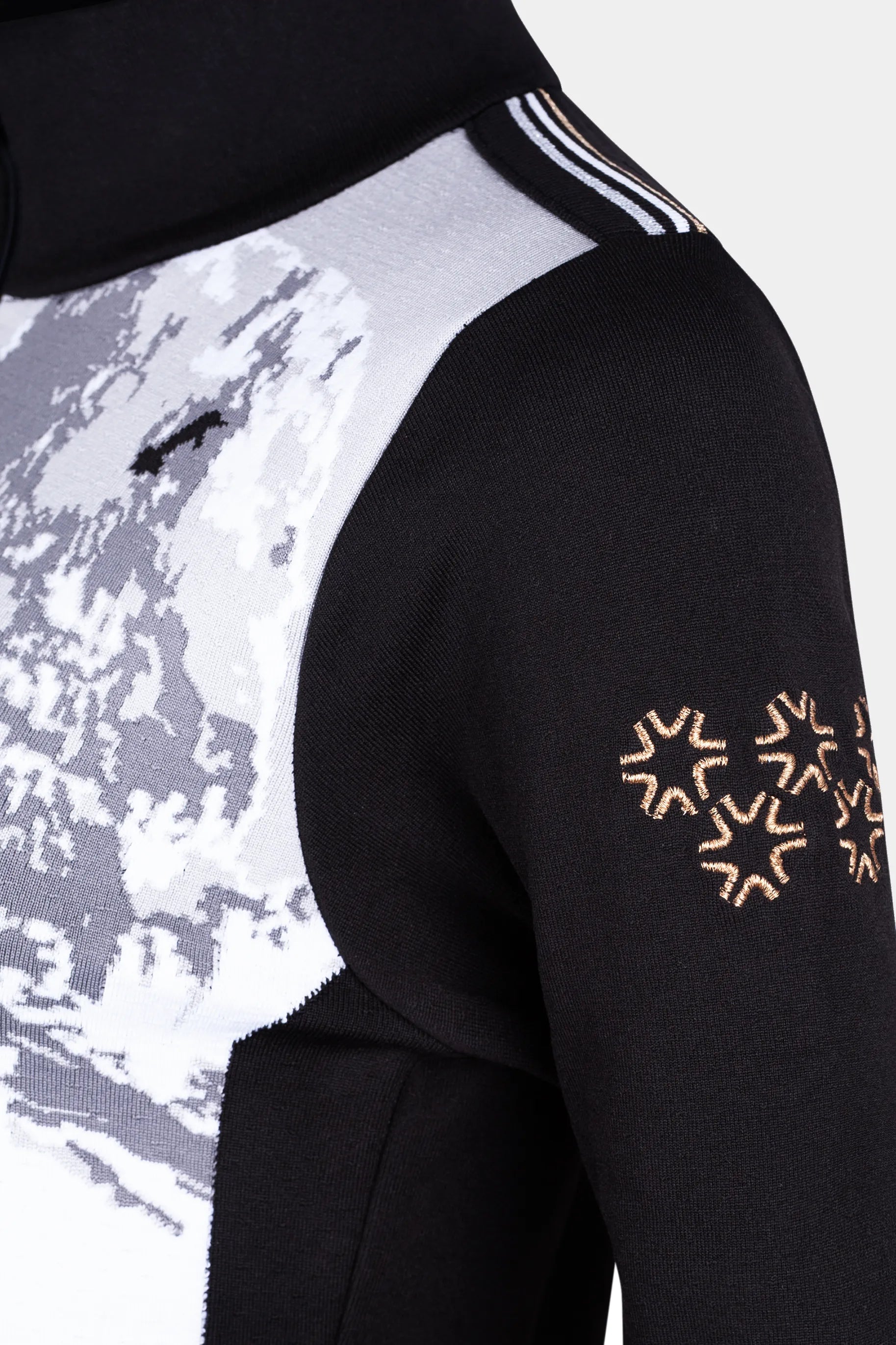 Damski golf 1/2 zip z narciarskim printem Teide