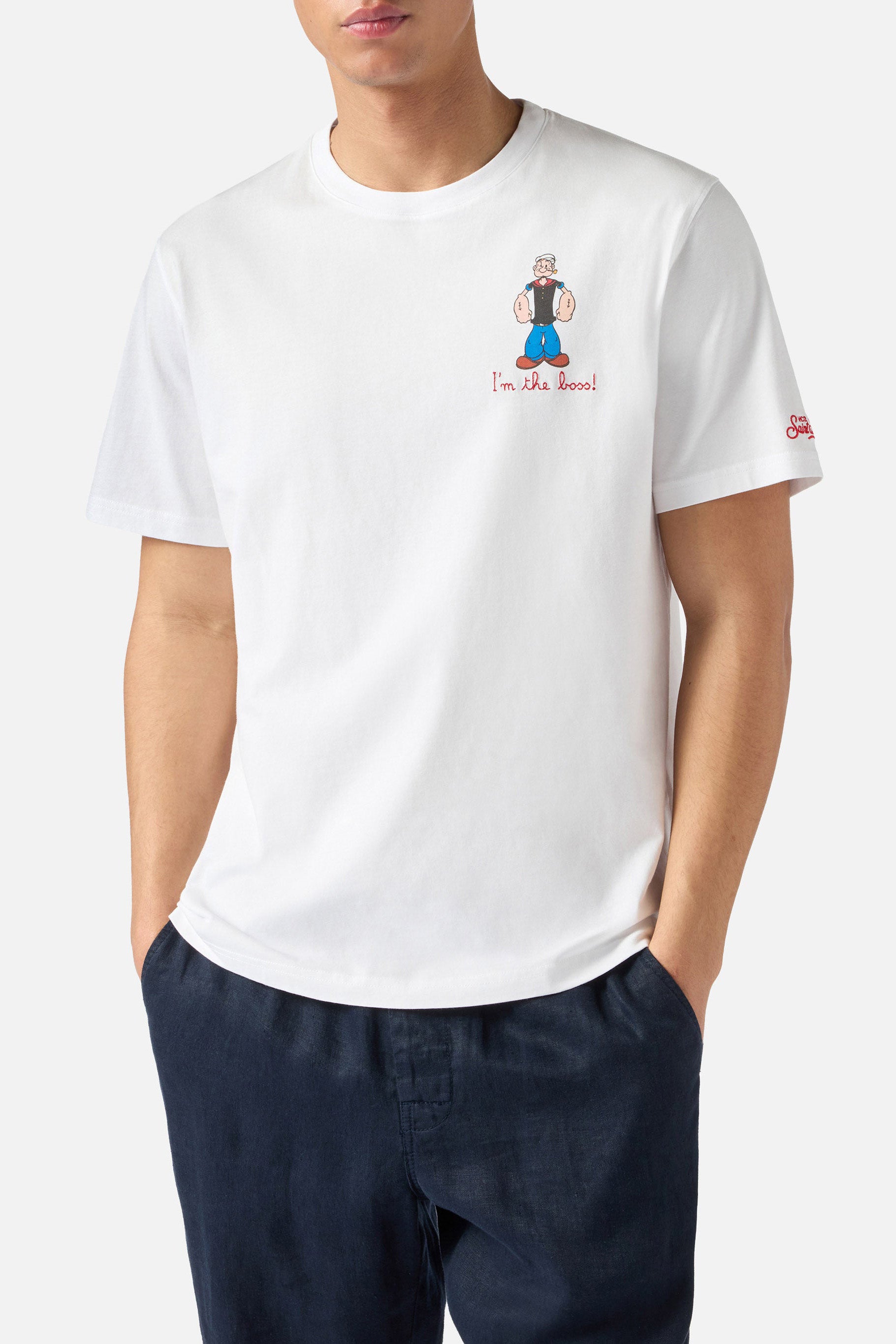 T-shirt męski Portofino Popeye Boss 01n Emb