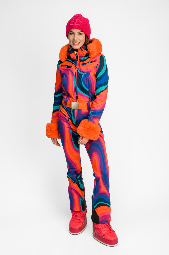 Załaduj zdjęcie do przeglądarki galerii, Kombinezon narciarski Damski La Fête Faux Border Ski Suit