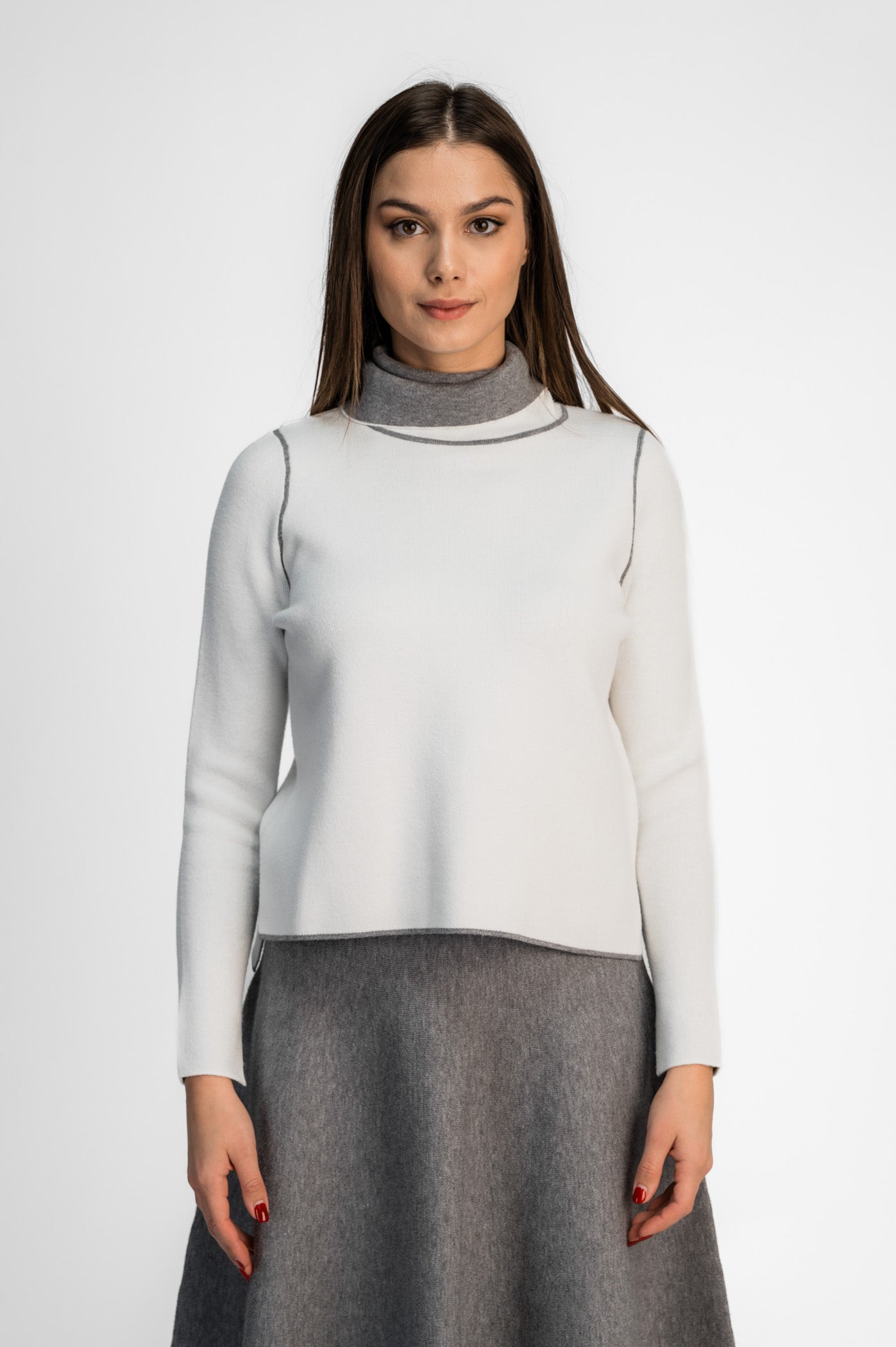 Sweter damski Bi-Color Pullover