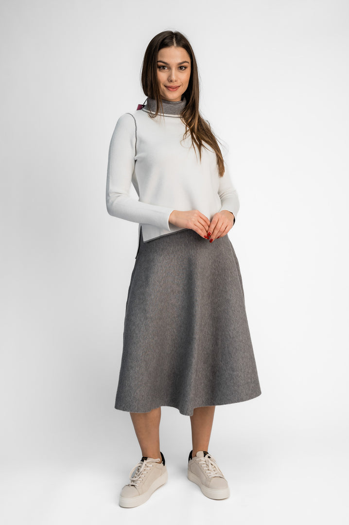 Załaduj zdjęcie do przeglądarki galerii, Spódnica damska Bi-Color Knitted Skirt