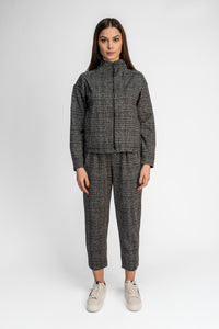 Bluza damska Check Jacquard Full-Zip Jacket