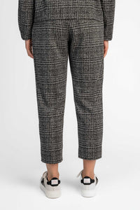 Spodnie damskie Check Jacquard Pleated Pants