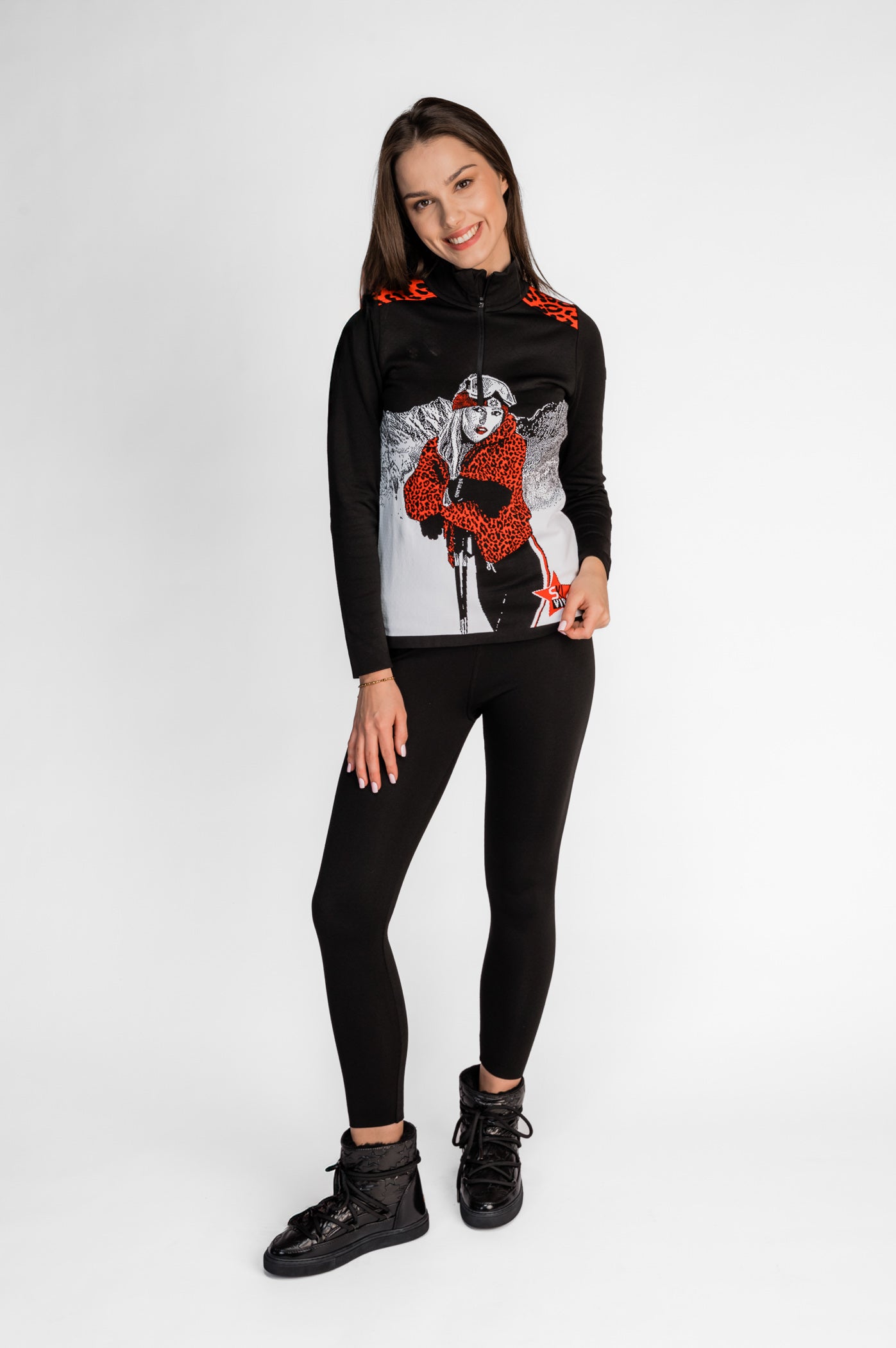 Golf damski Half Zip Snowdrop