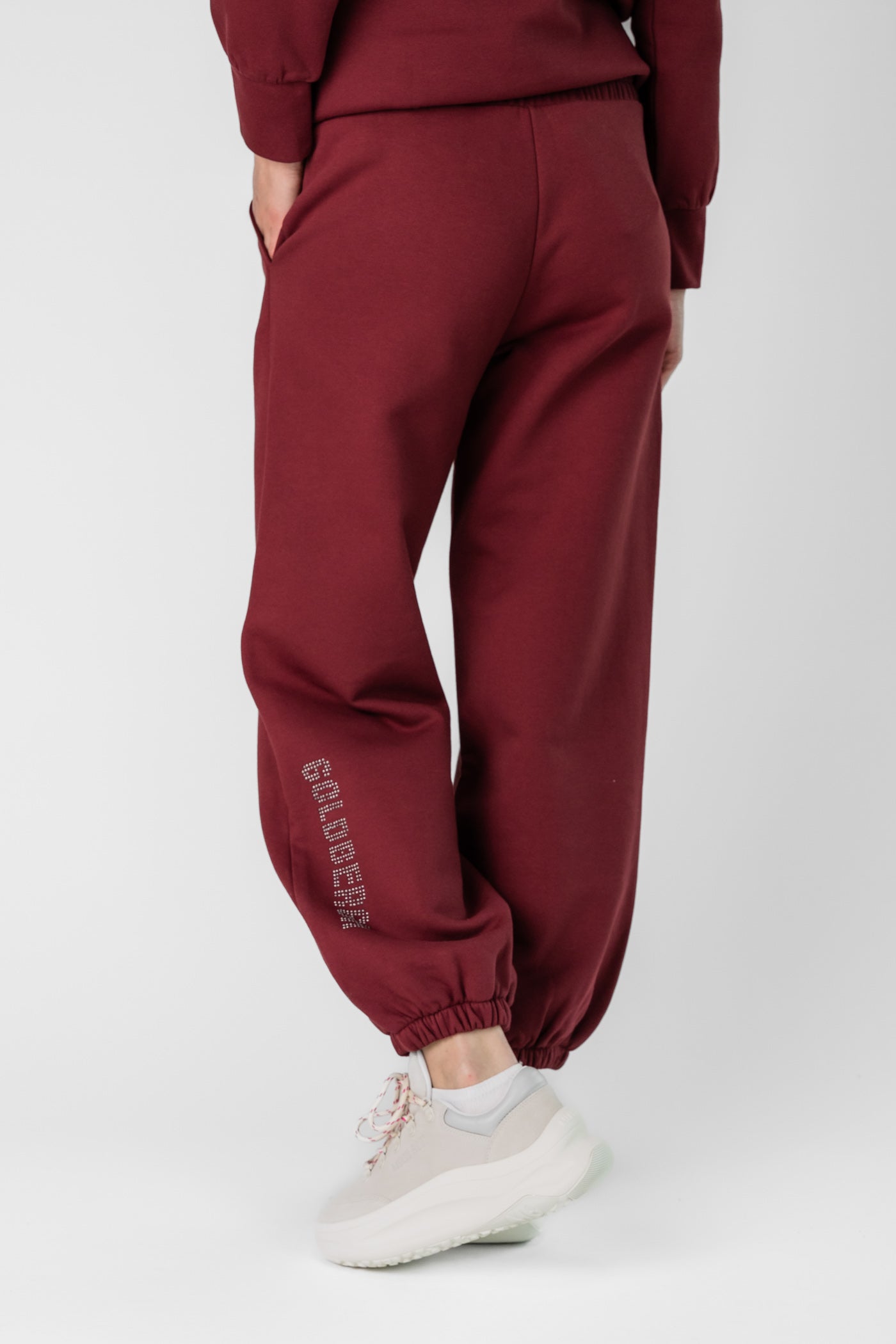 Burgundy DELFINA sweatpants