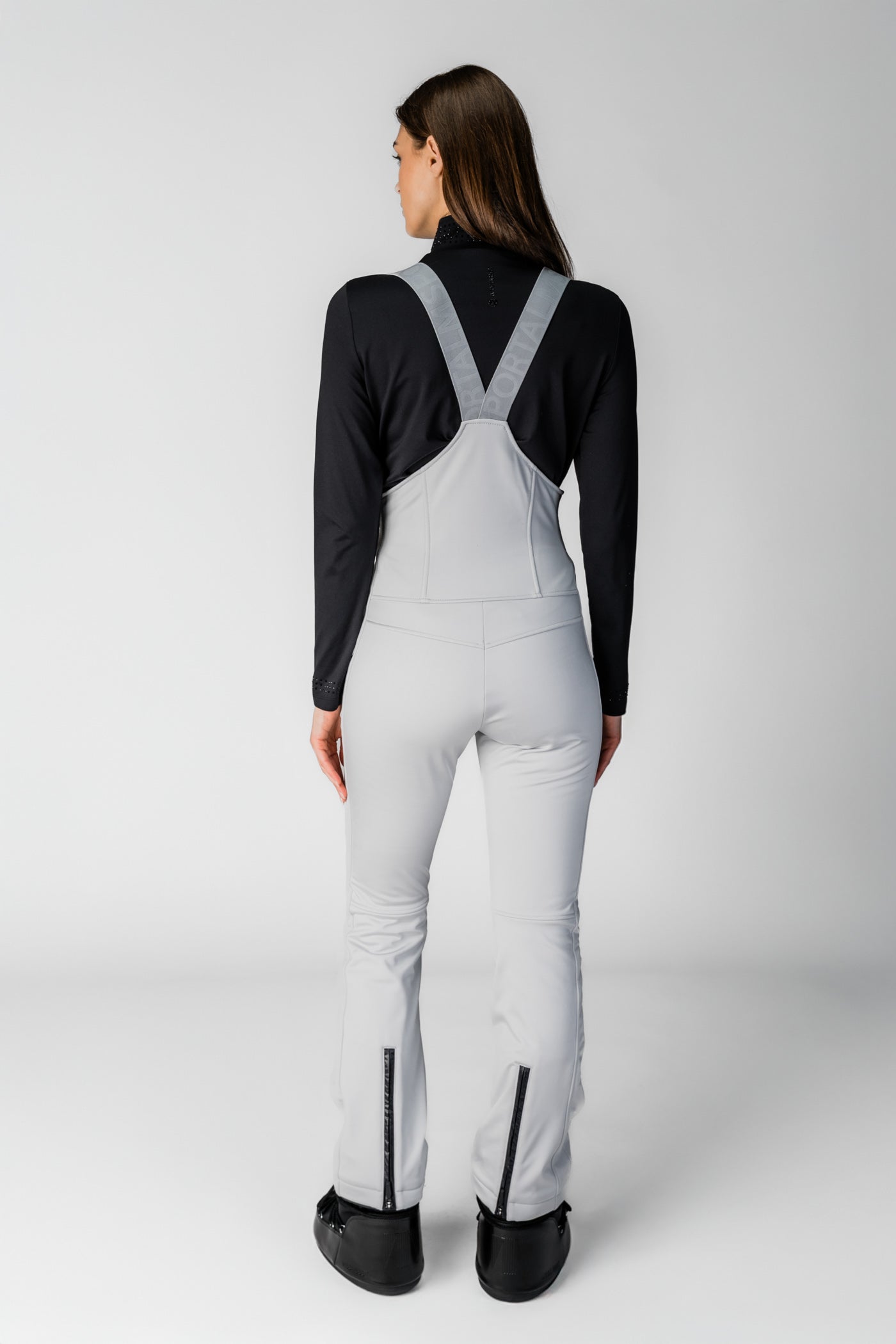 Srebrne spodnie narciarskie ogrodniczki Lille CH