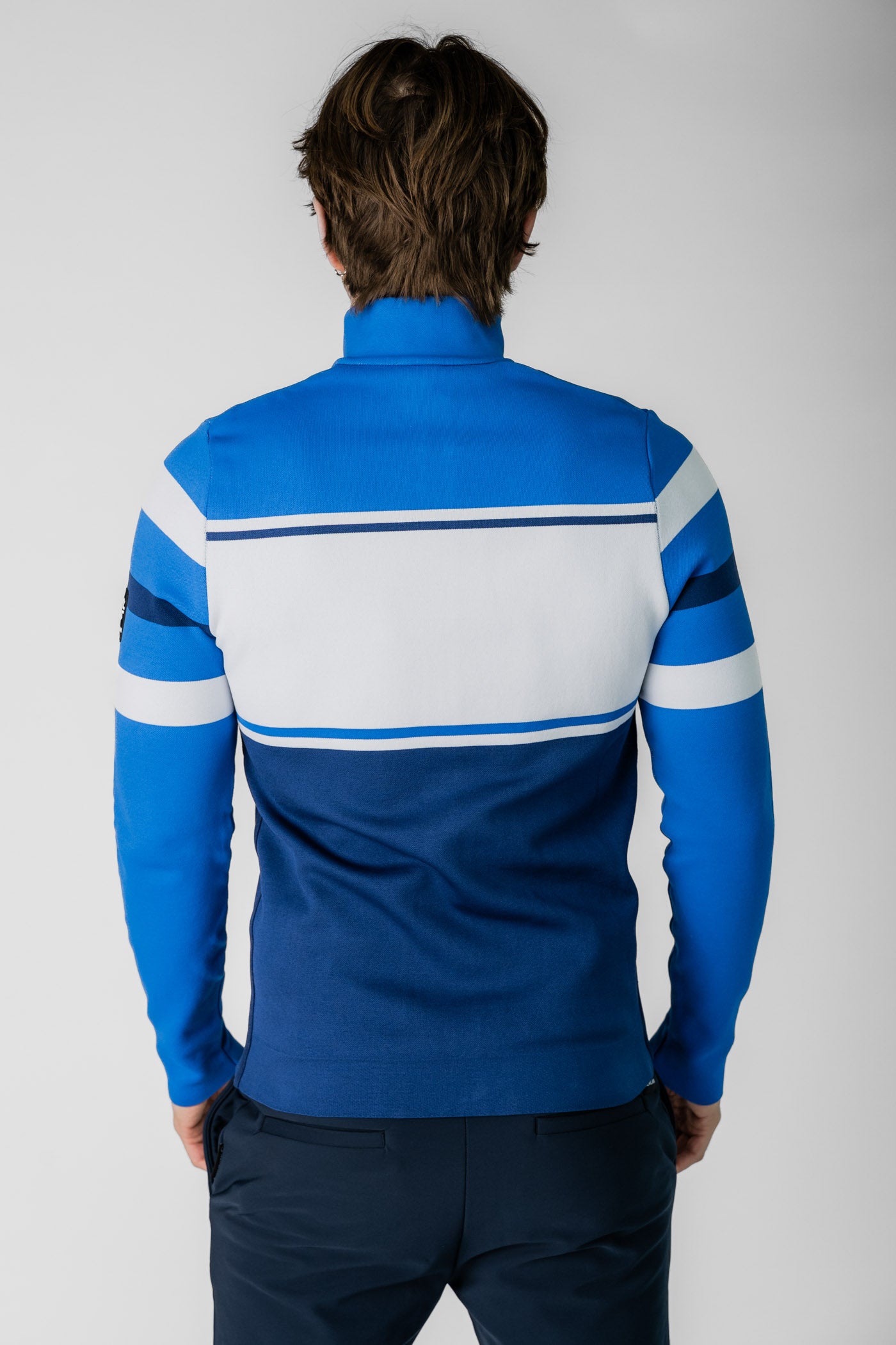 Męski golf rozpinany niebieski Mont-Tremblant