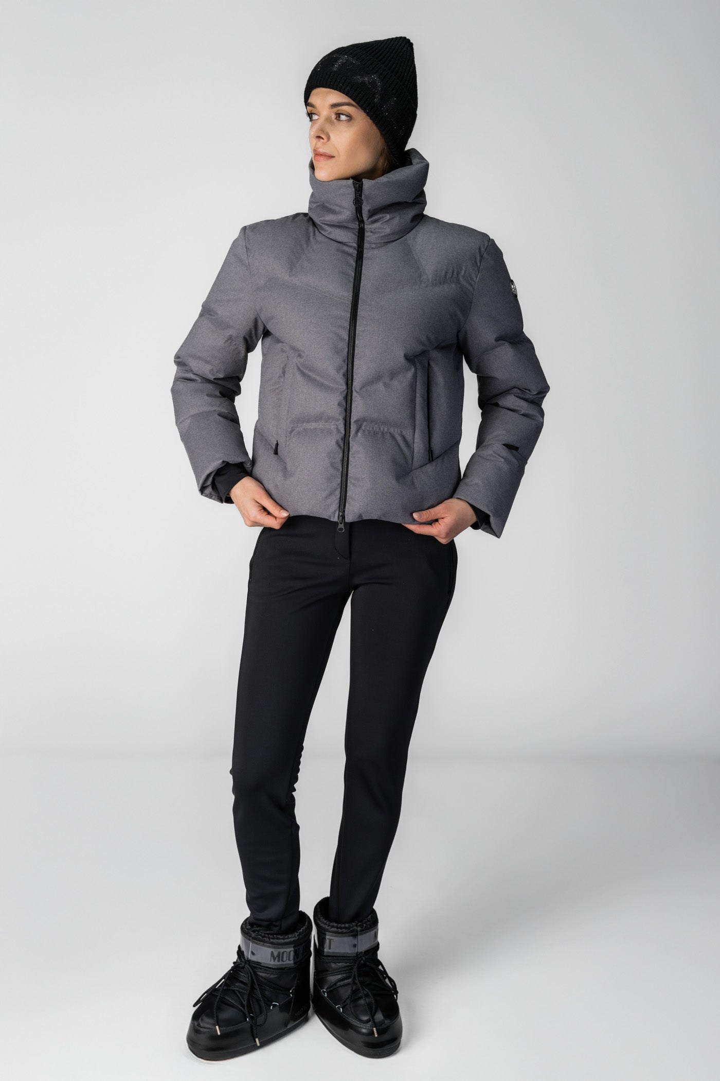 Czarne spodnie narciarskie Hugo