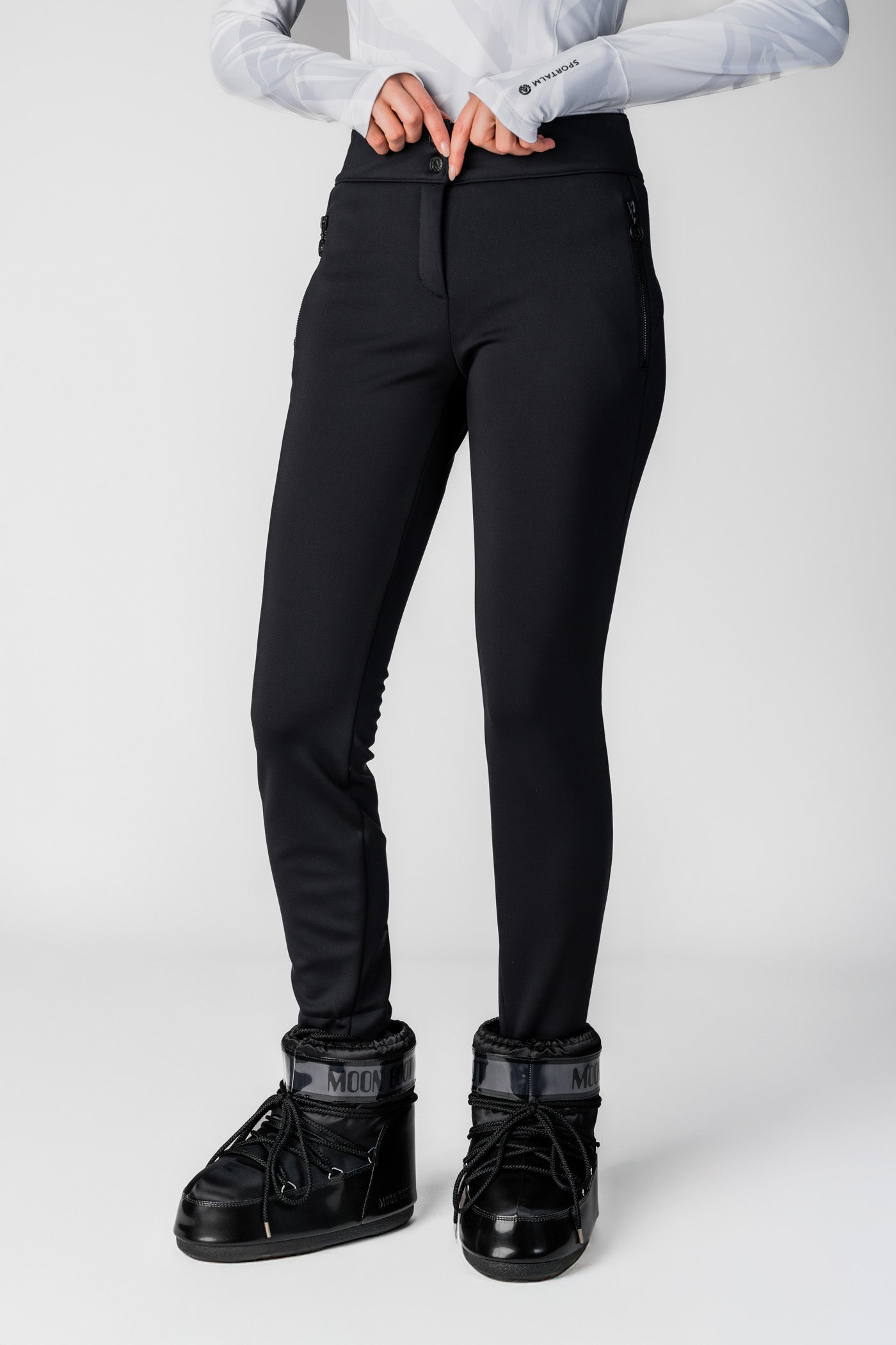 Czarne spodnie narciarskie Hugo