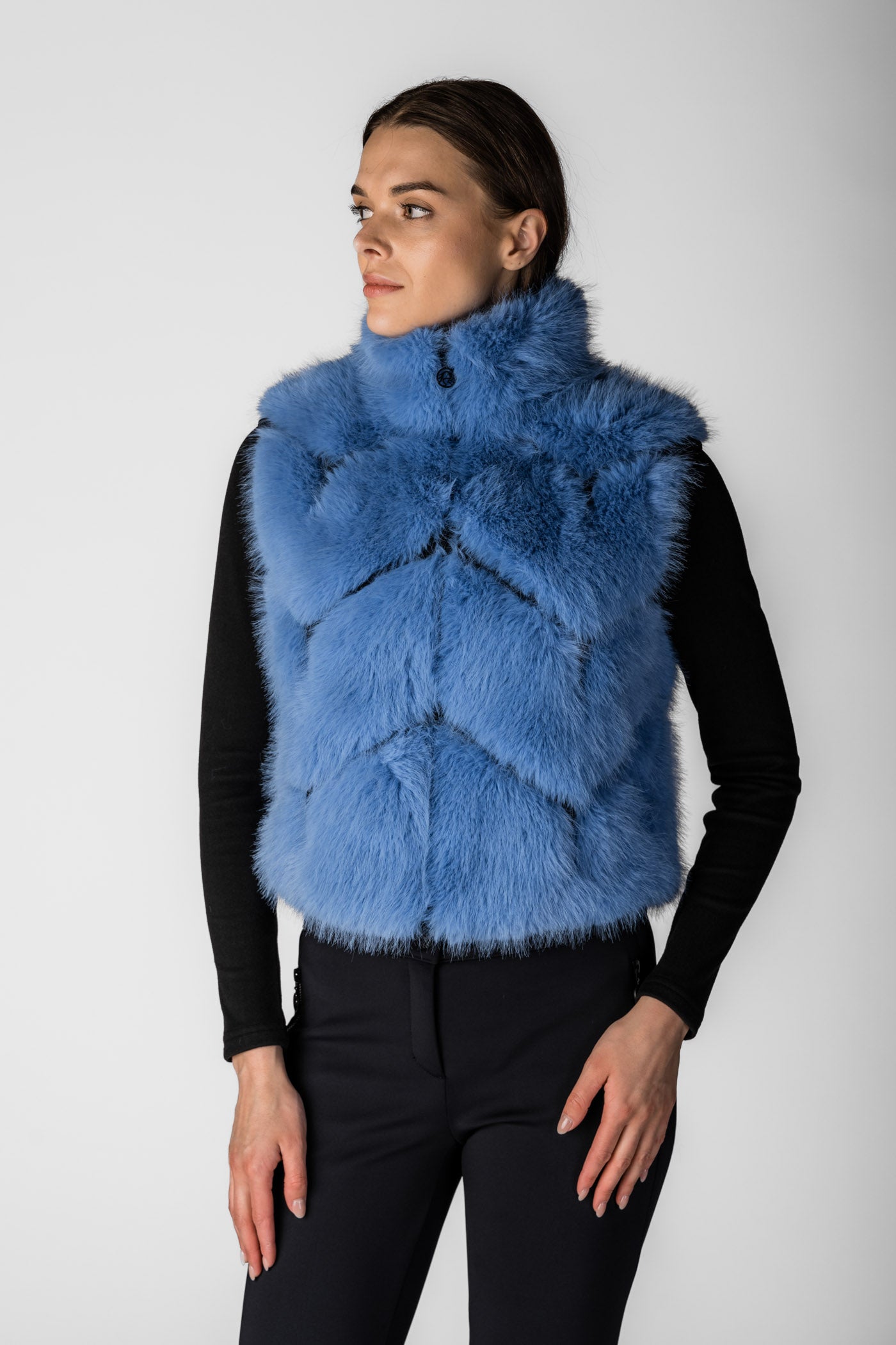 Niebieska futrzana kamizelka Istanbul NE