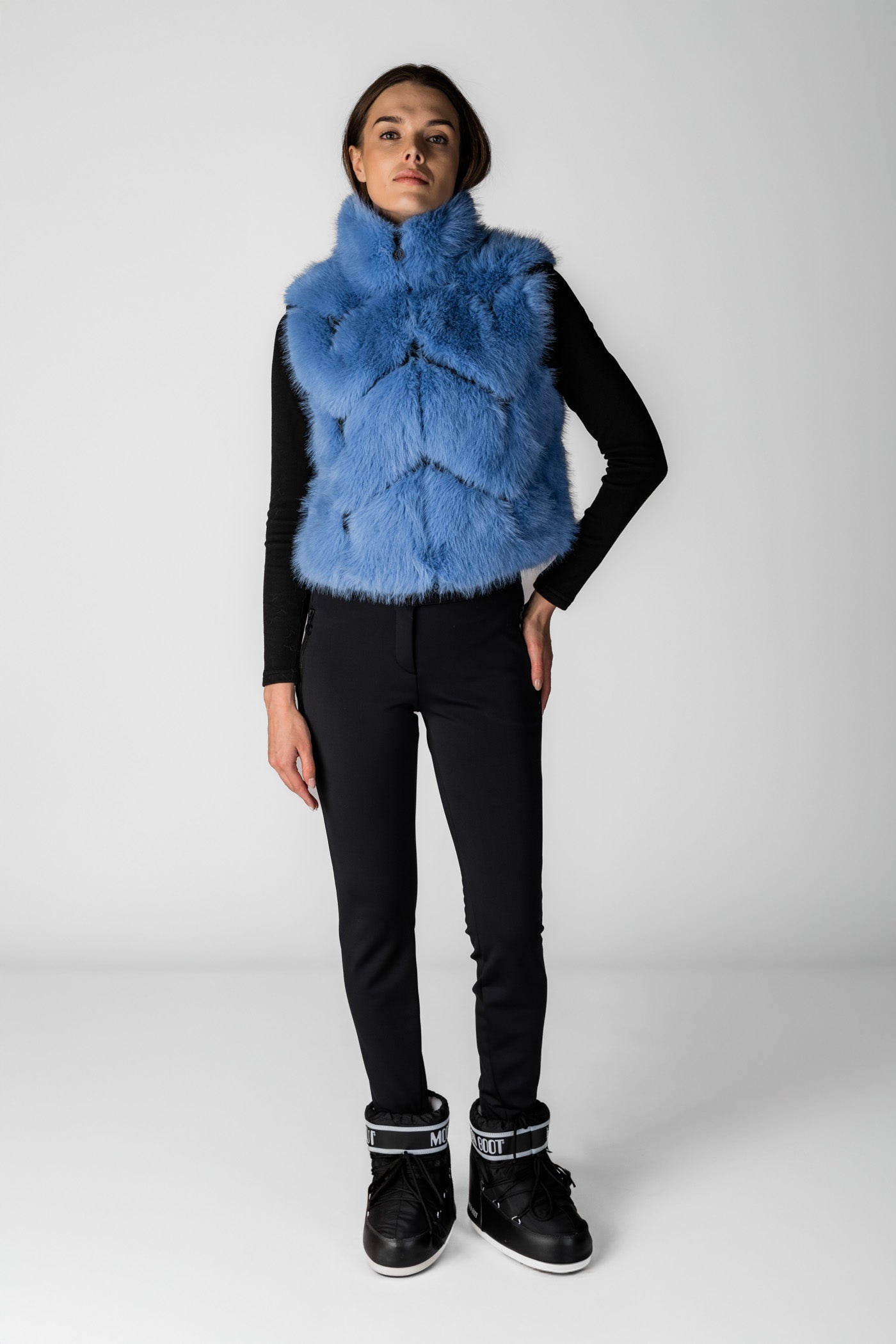 Niebieska futrzana kamizelka Istanbul NE