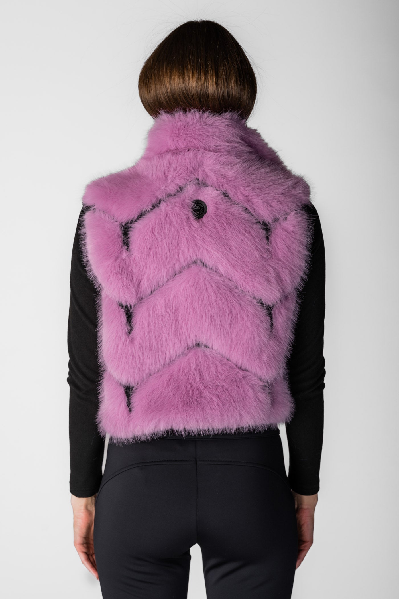 Różowa futrzana kamizelka Istanbul NE