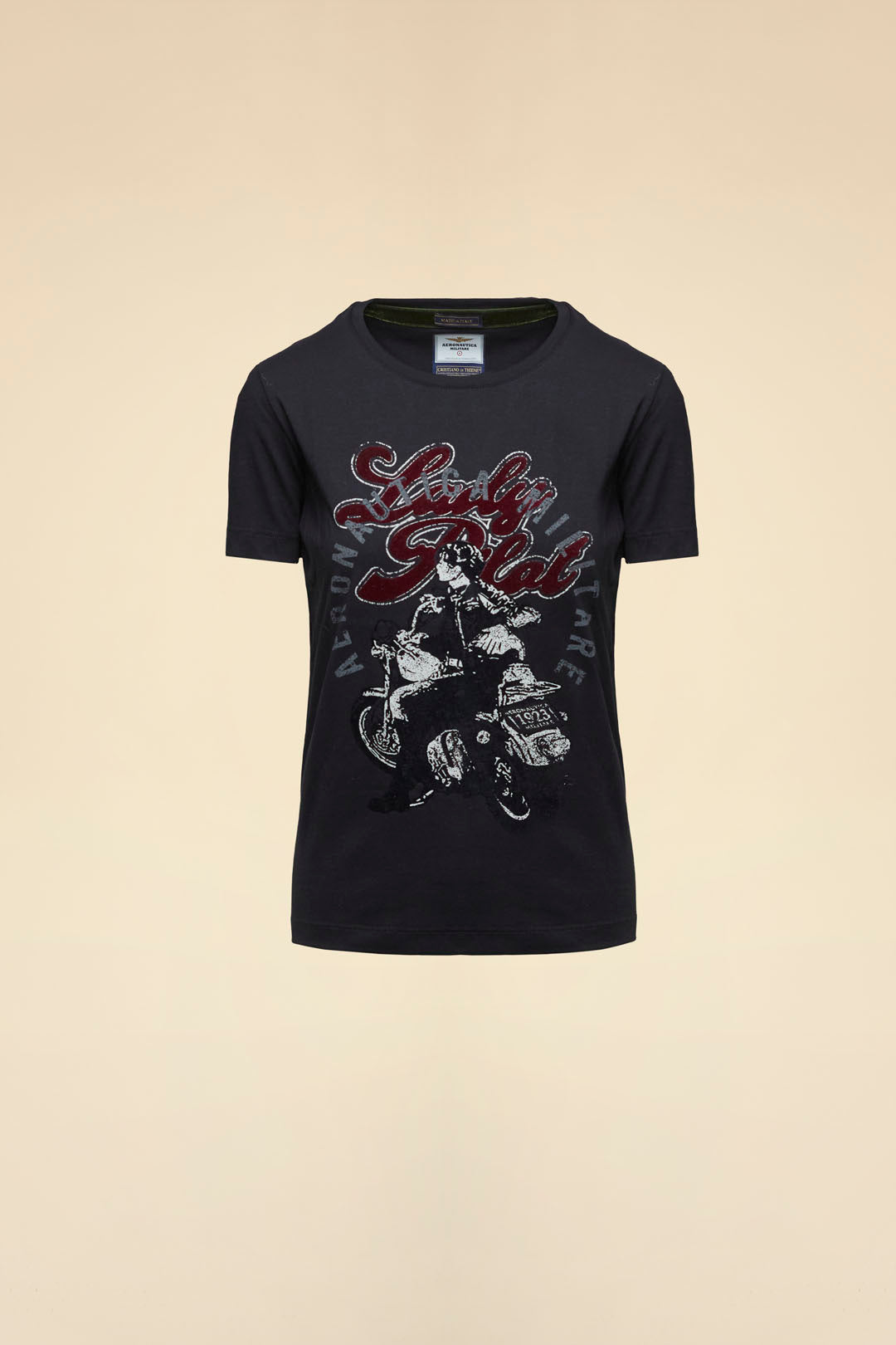 Czarny T-shirt Pilotessa
