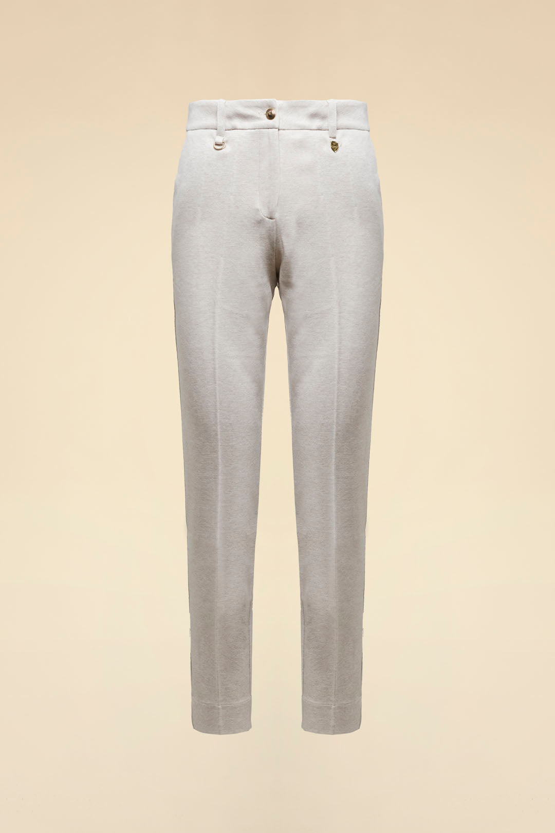 Beżowe Spodnie chino Milano knit