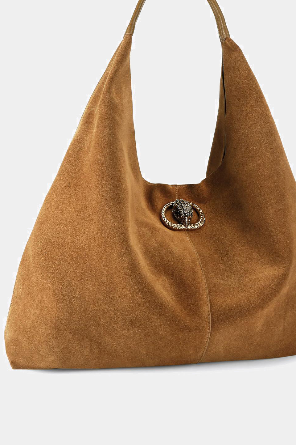 Brązowa skórzana torebka Chelsea Lg Slouch Hobo