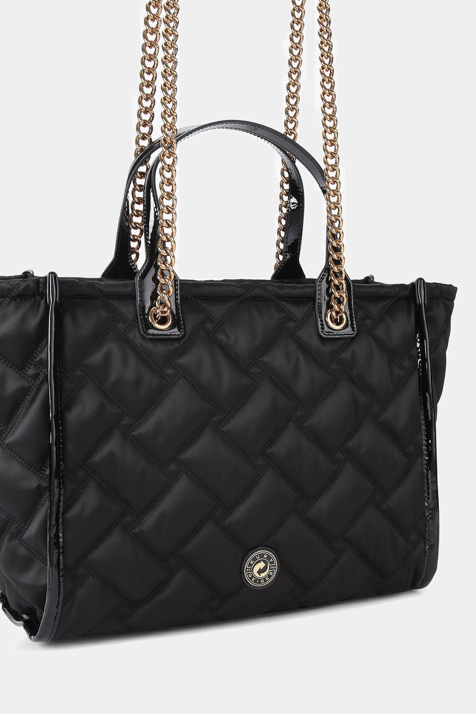 Czarna pikowana torebka Hoxton Shopper